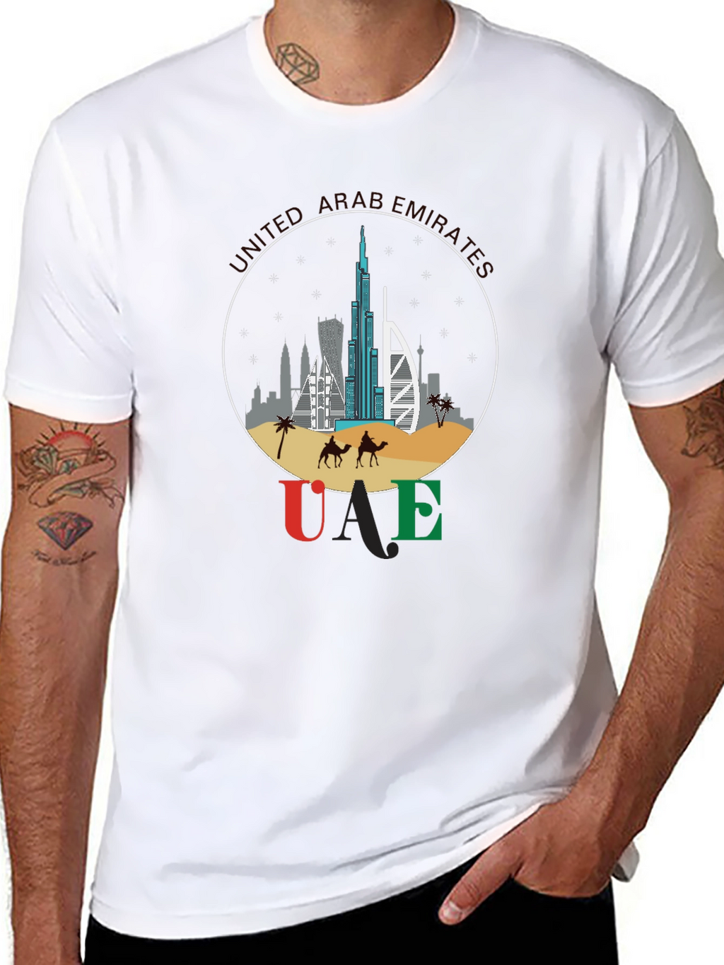 UAE Skyline T-Shirt - Dubai Souvenir Tee