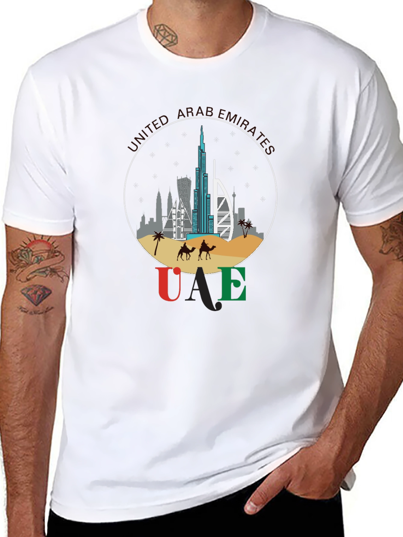 UAE Skyline T-Shirt - Dubai Souvenir Tee