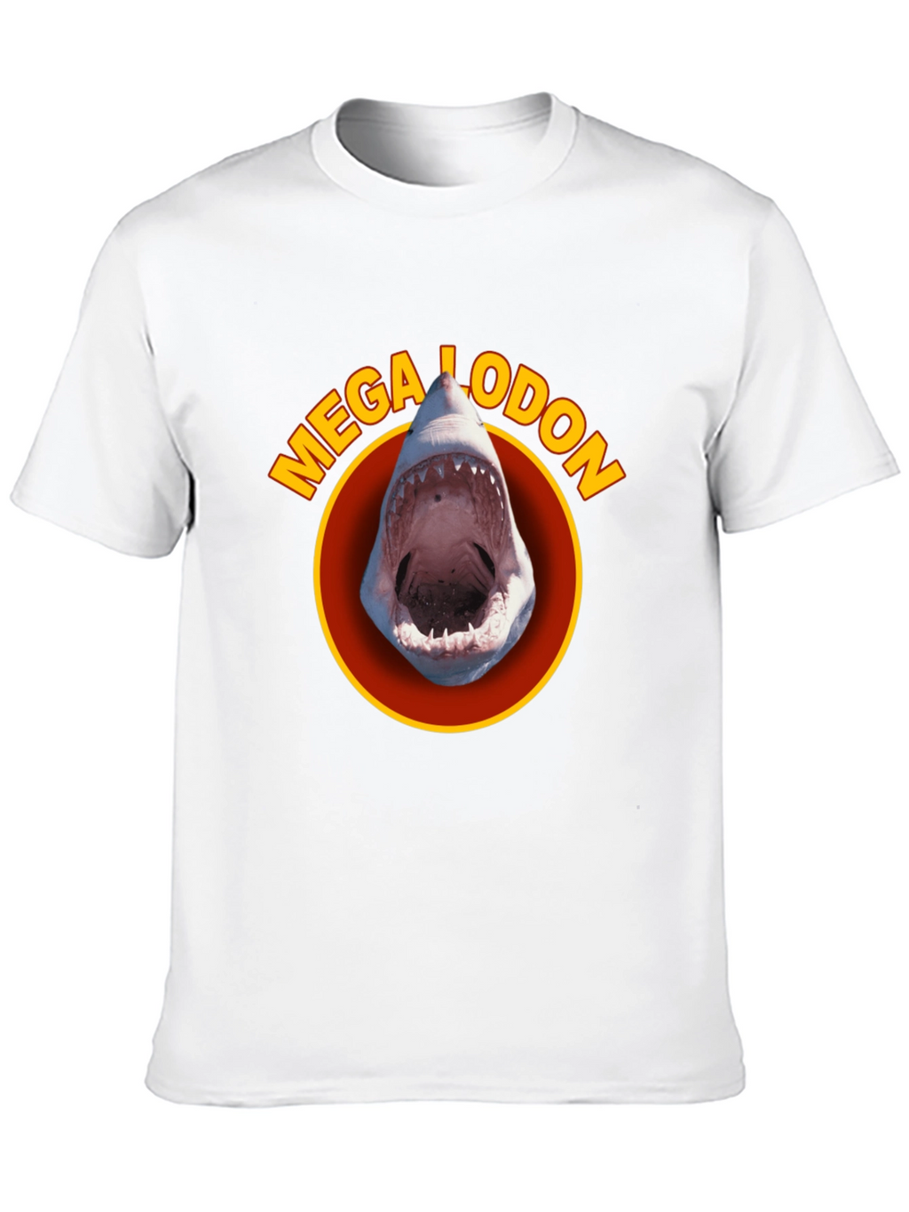 Megalodon Shark Graphic Tee - Black Cotton T-Shirt