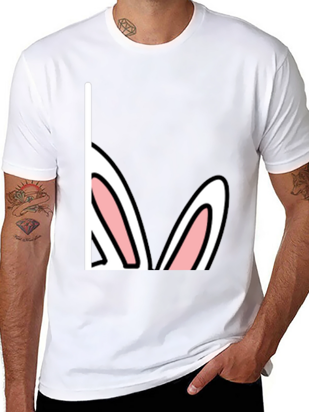 Easter Bunny Ears Peek T-Shirt - Fun Holiday Apparel