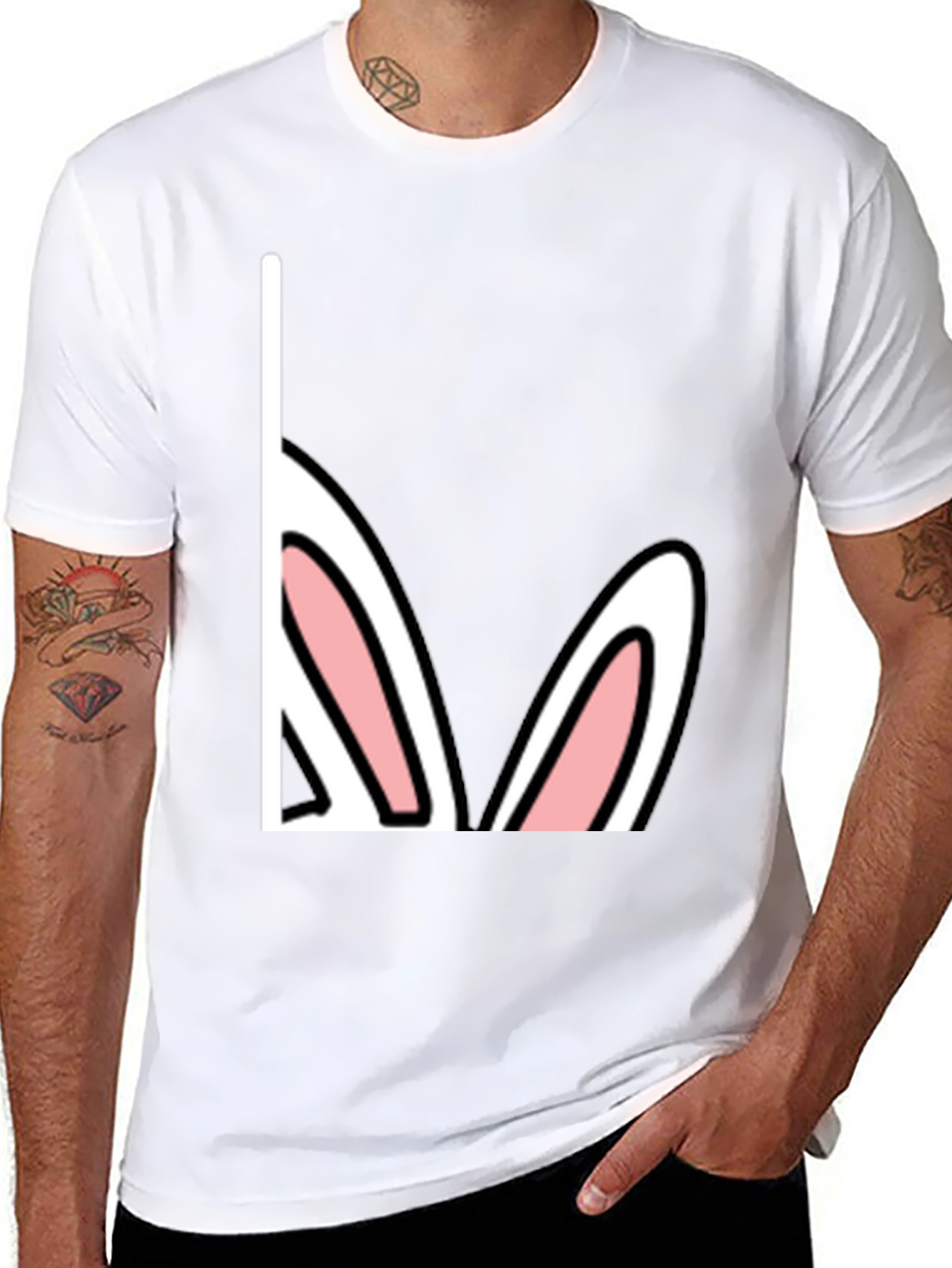 Easter Bunny Ears Peek T-Shirt - Fun Holiday Apparel