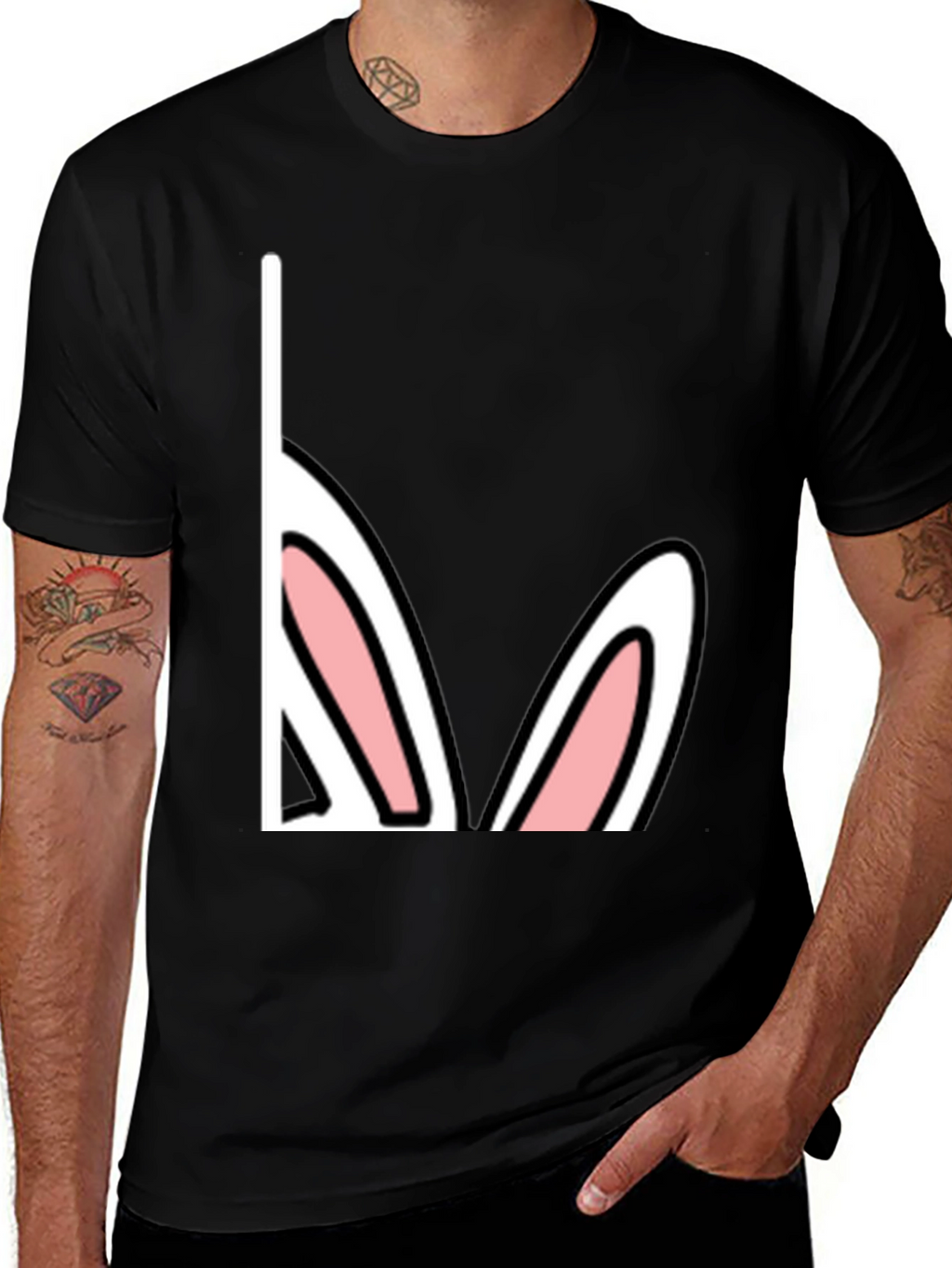 Easter Bunny Ears Peek T-Shirt - Fun Holiday Apparel