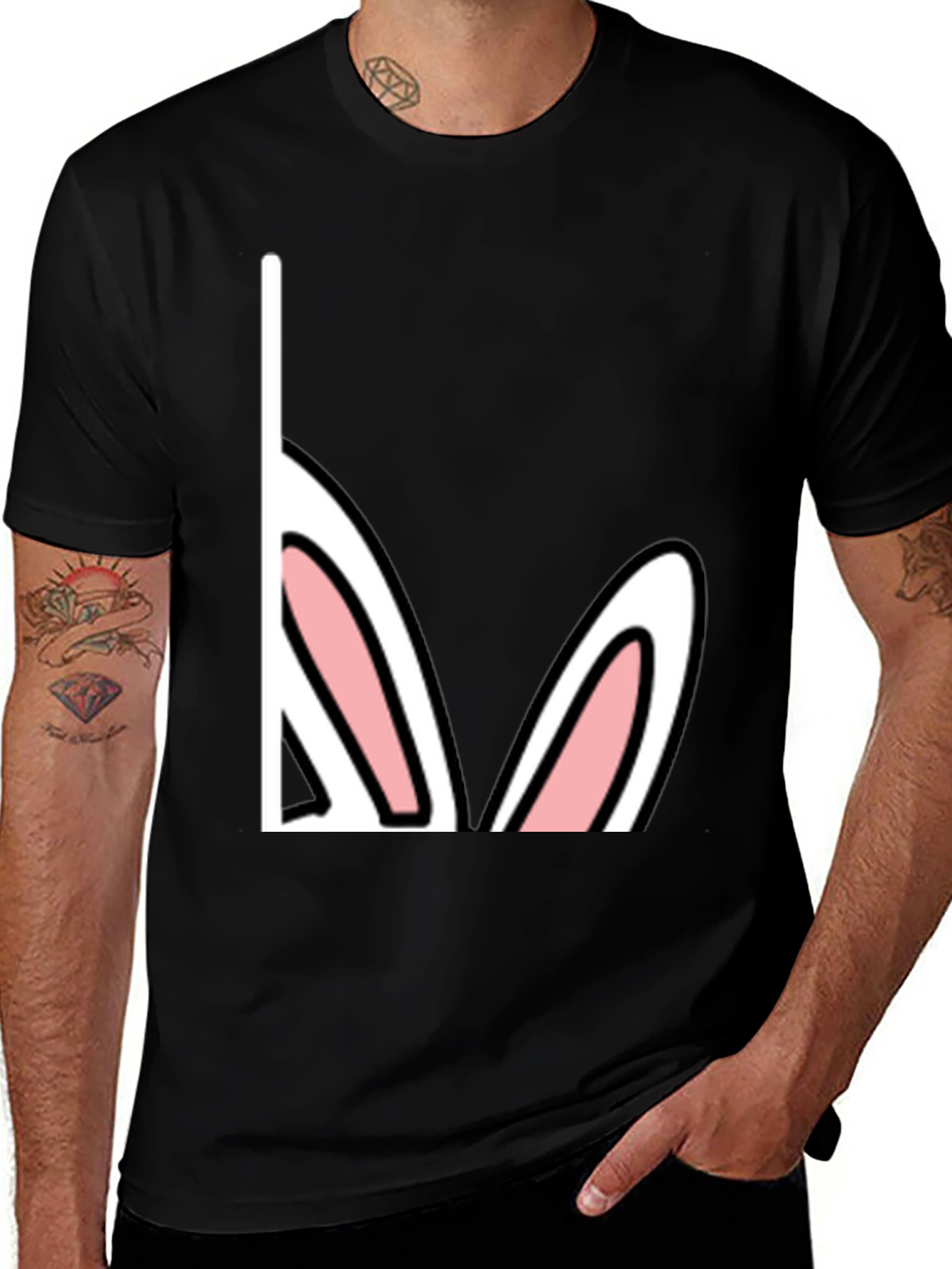 Easter Bunny Ears Peek T-Shirt - Fun Holiday Apparel