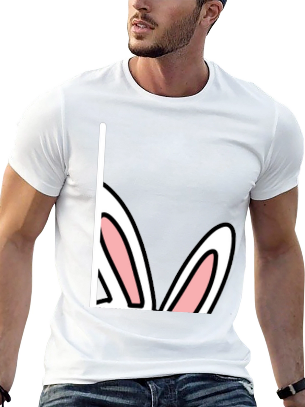 Easter Bunny Ears Peek T-Shirt - Fun Holiday Apparel