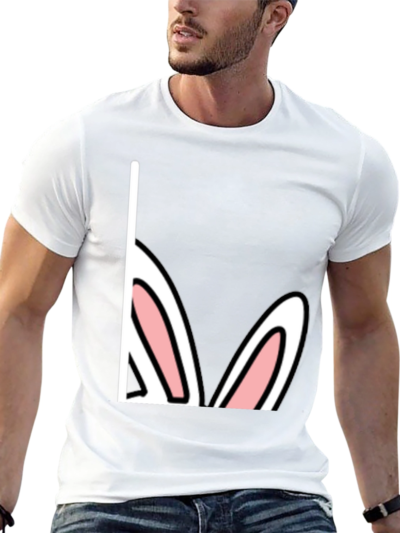 Easter Bunny Ears Peek T-Shirt - Fun Holiday Apparel