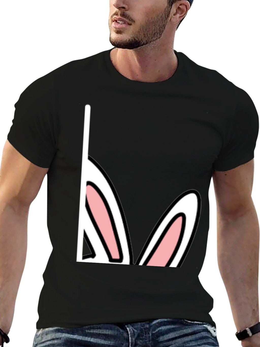 Easter Bunny Ears Peek T-Shirt - Fun Holiday Apparel
