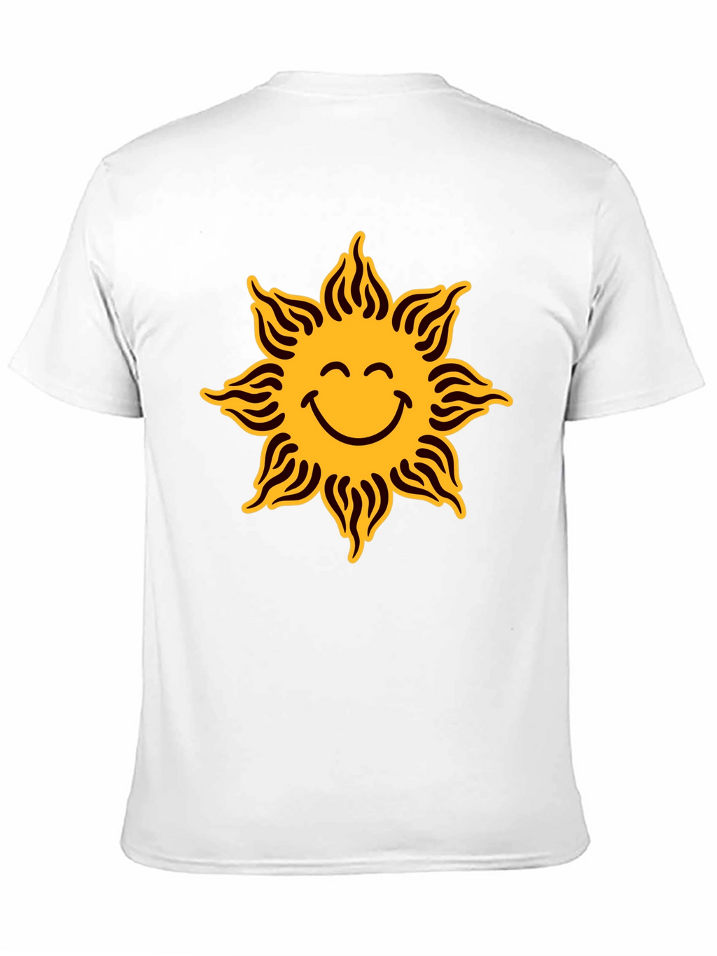 Smiley Sun Graphic Black T-Shirt