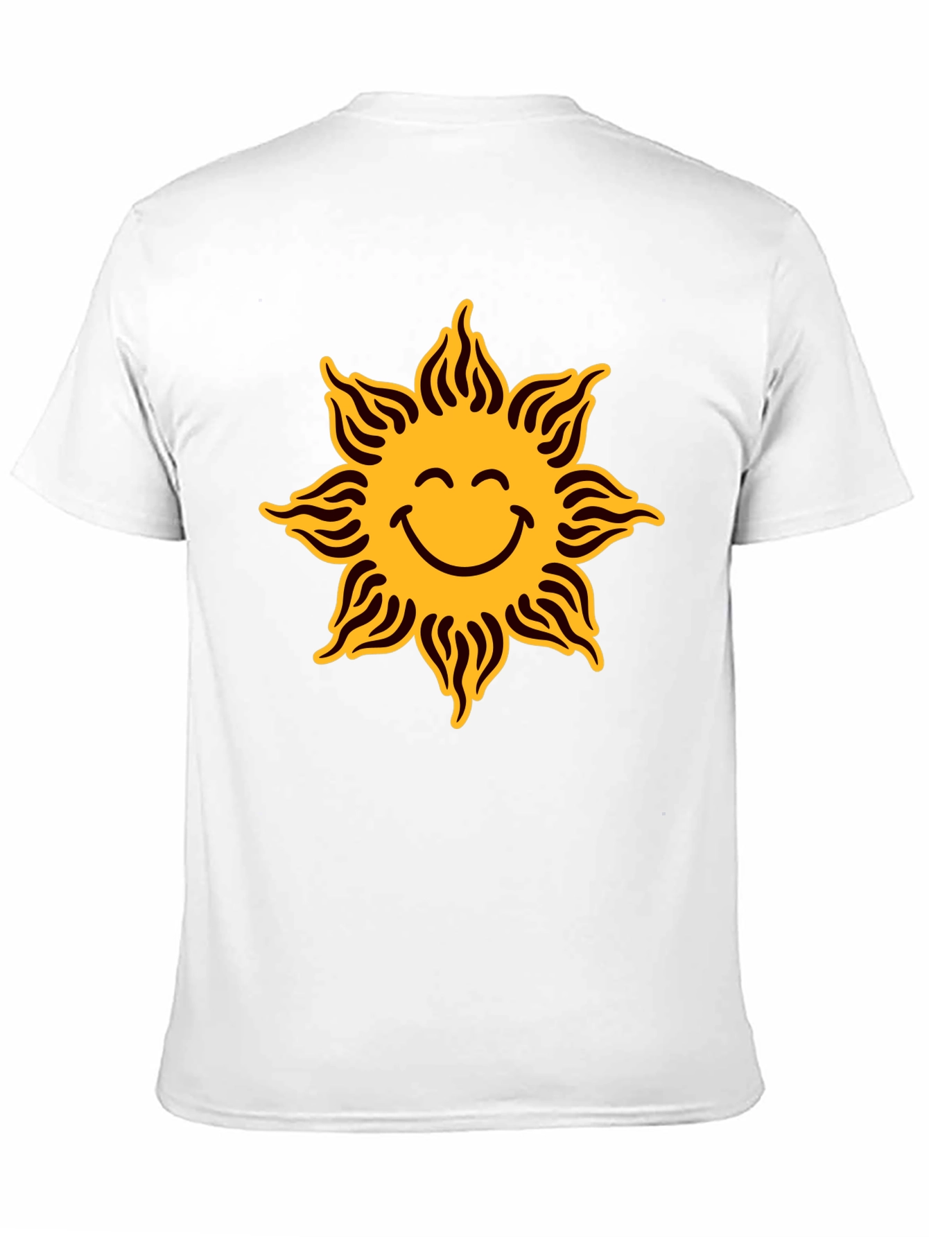 Smiley Sun Graphic Black T-Shirt