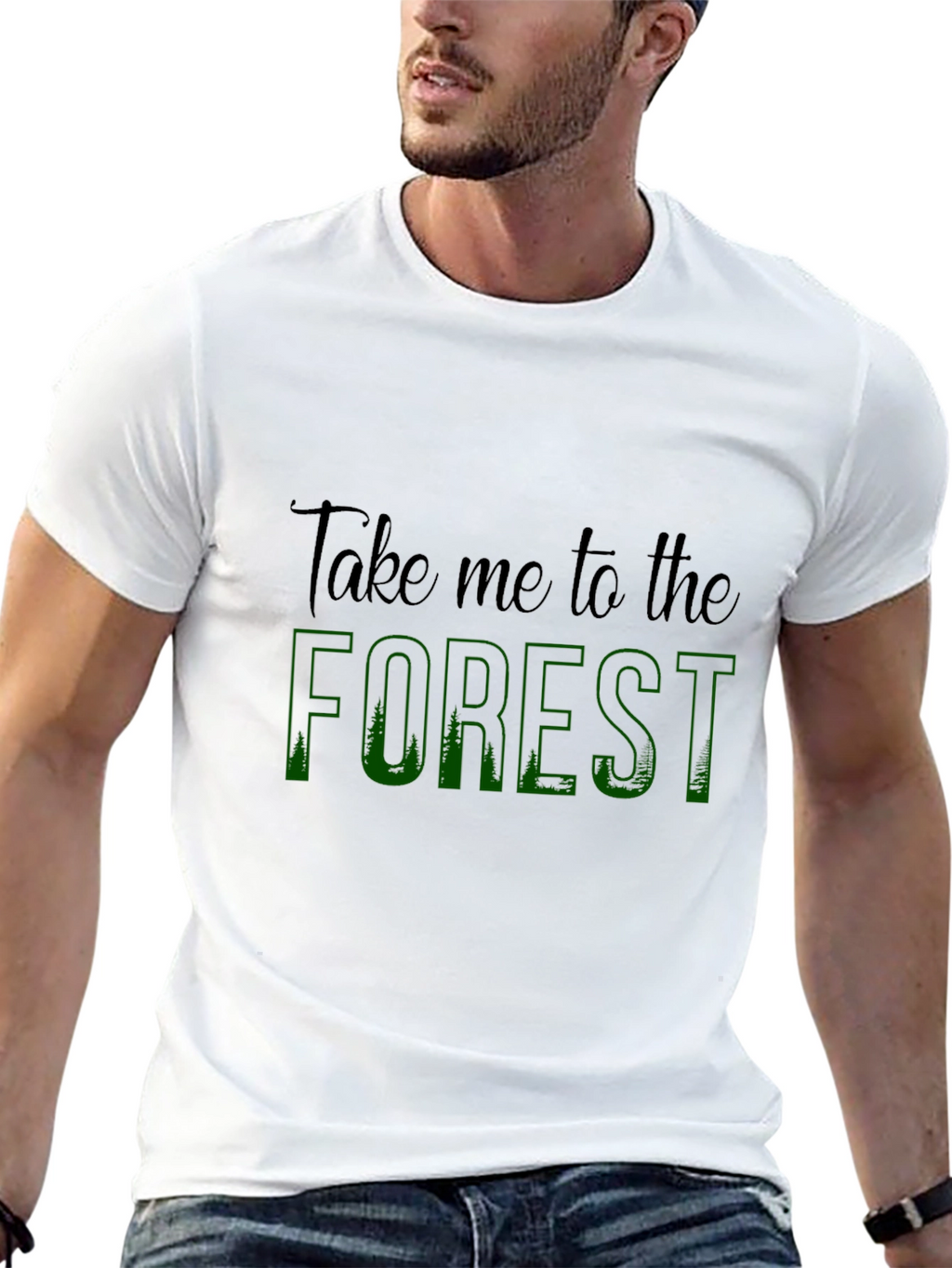 Take Me to the Forest Black Graphic Tee