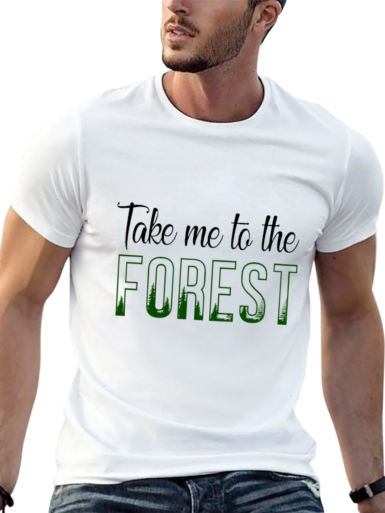 Take Me to the Forest Black Graphic Tee
