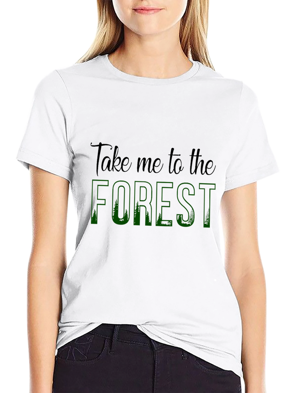 Take Me to the Forest Black Graphic Tee