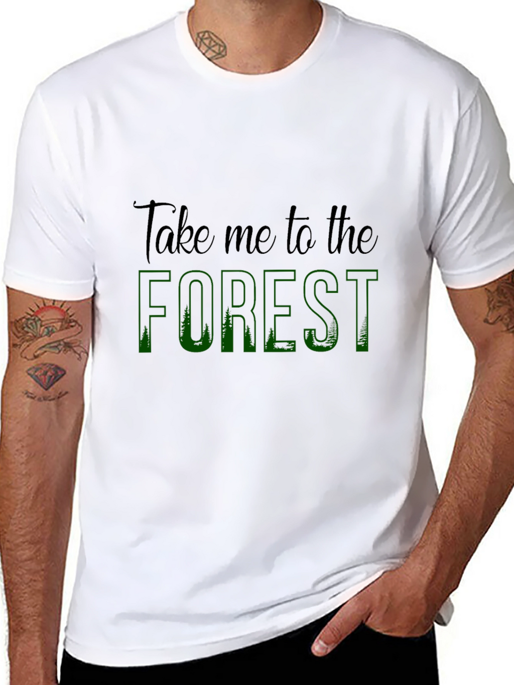 Take Me to the Forest Black Graphic Tee
