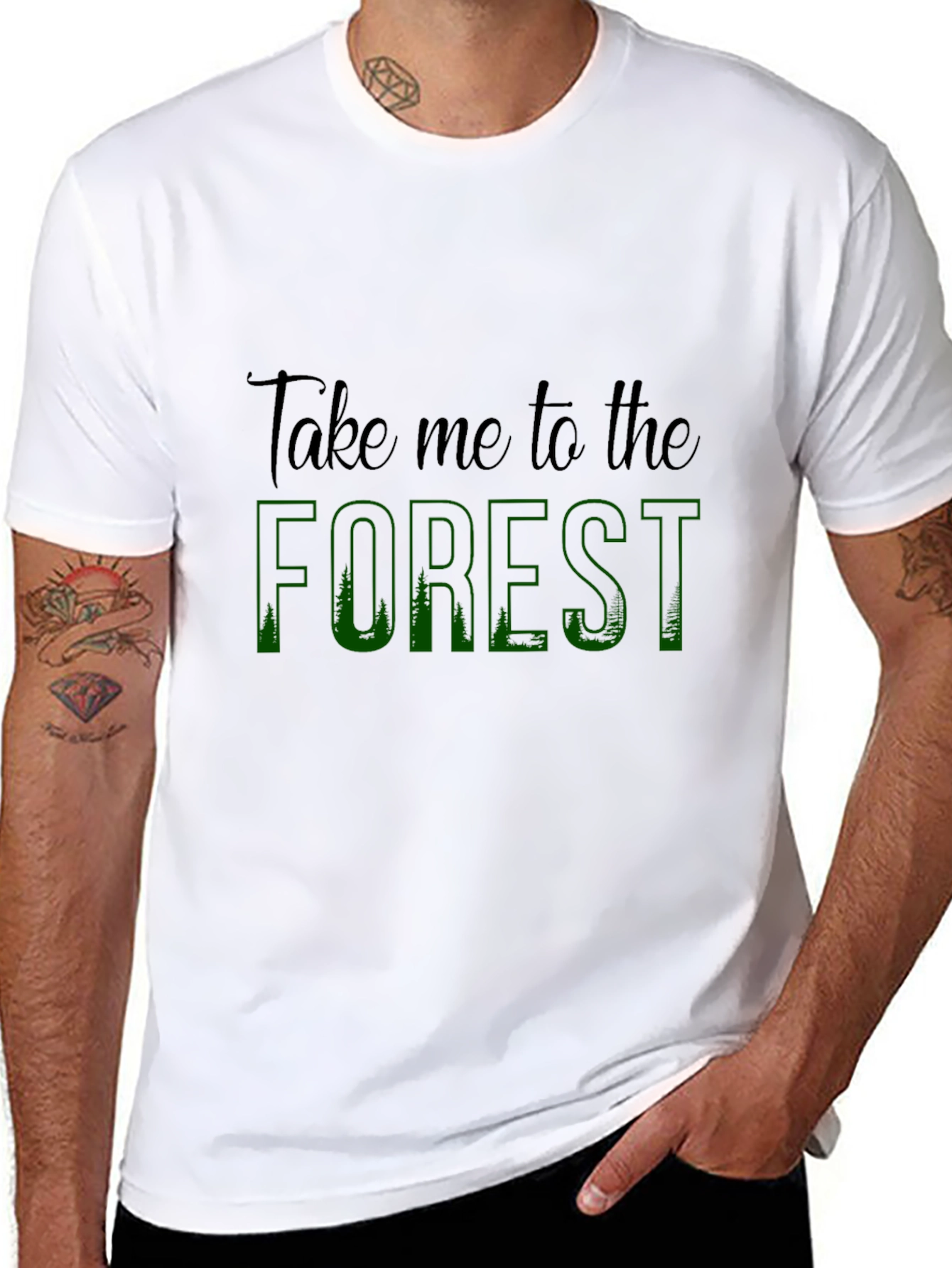 Take Me to the Forest Black Graphic Tee