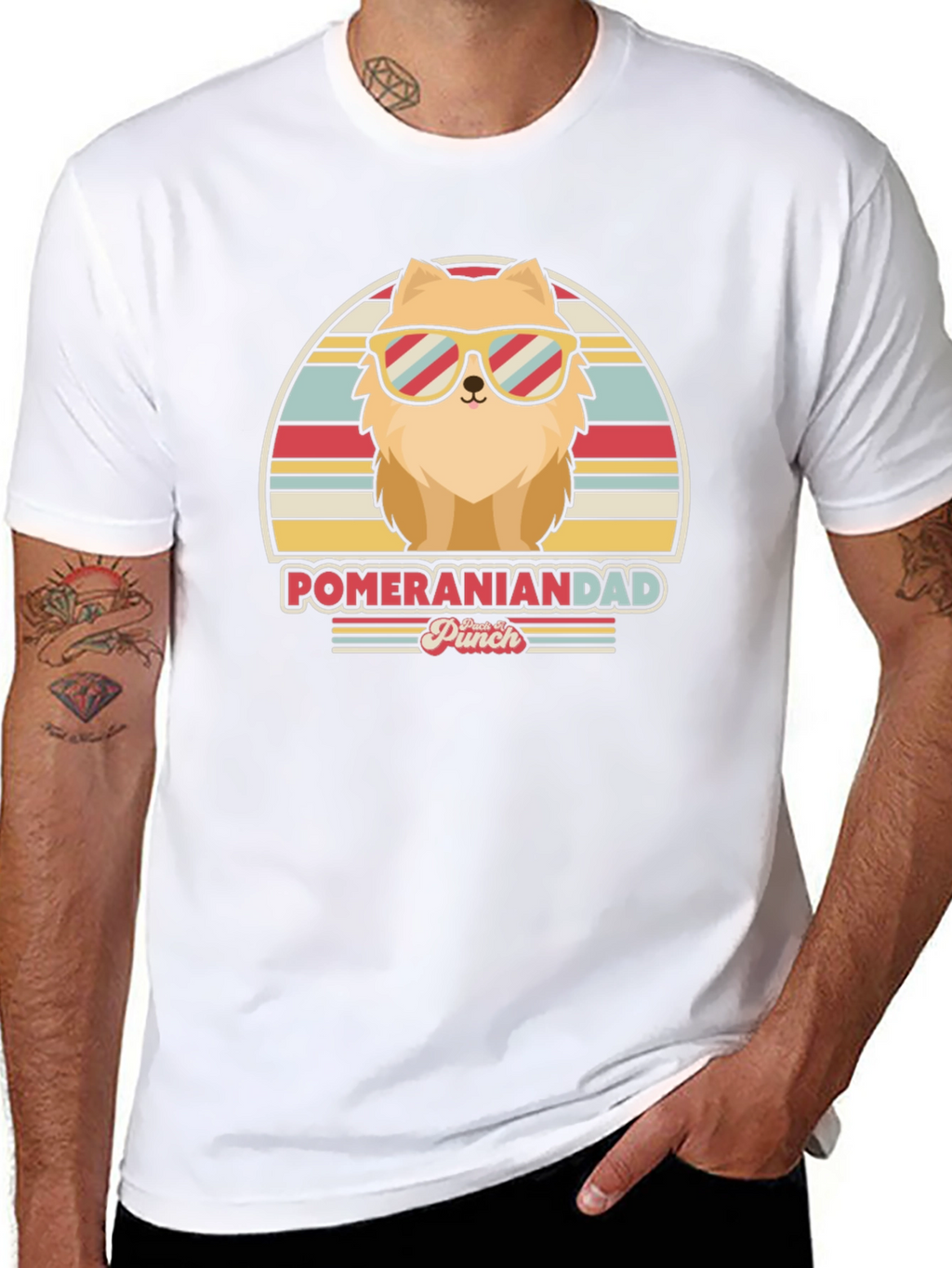 Pomeranian Dad T-Shirt - Retro Dog Lover Tee