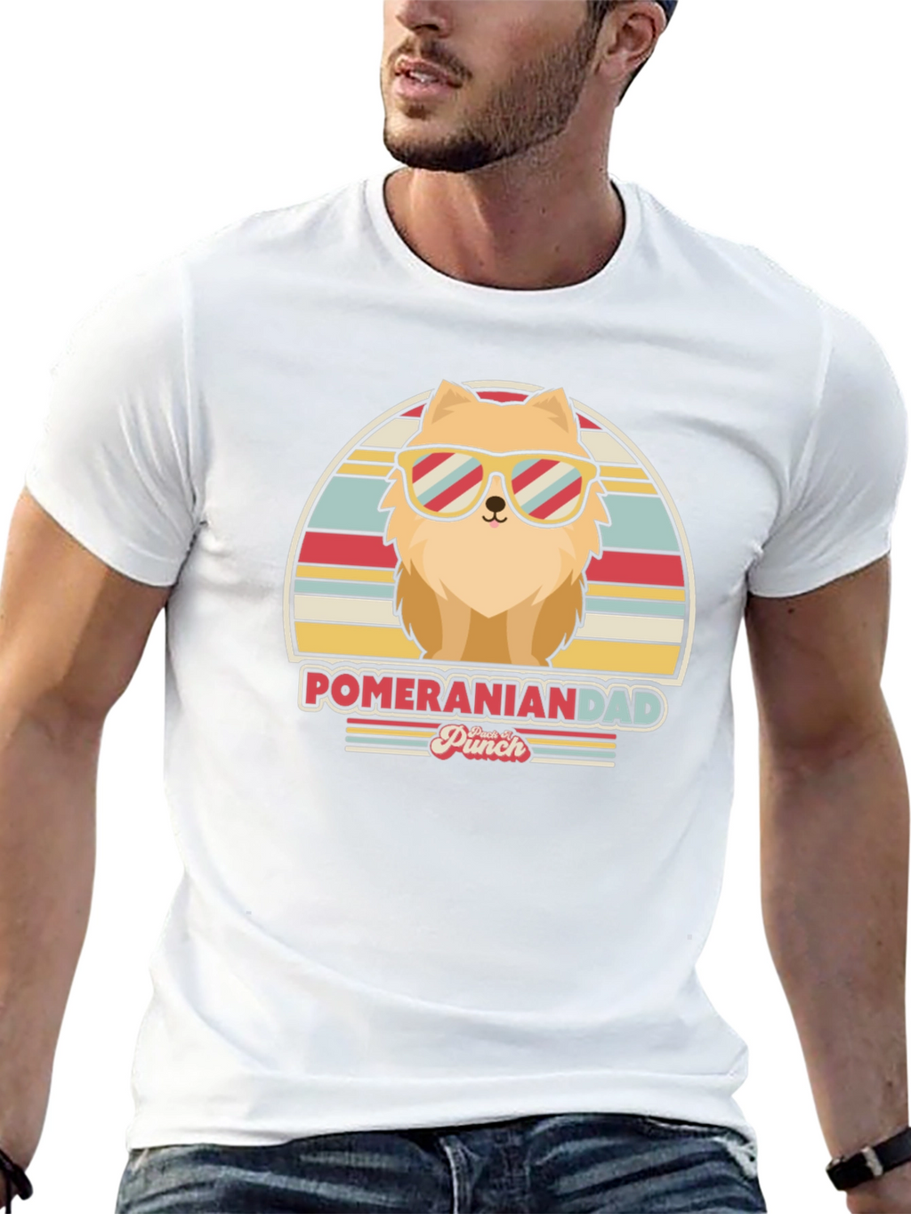 Pomeranian Dad T-Shirt - Retro Dog Lover Tee