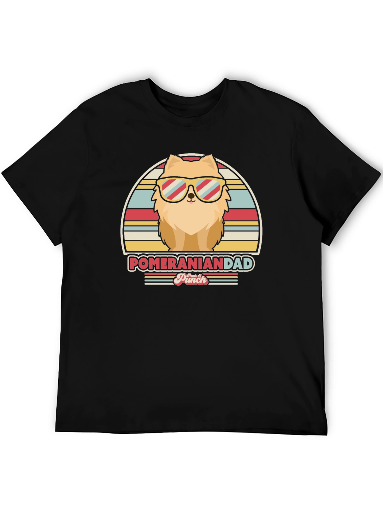 Pomeranian Dad T-Shirt - Retro Dog Lover Tee