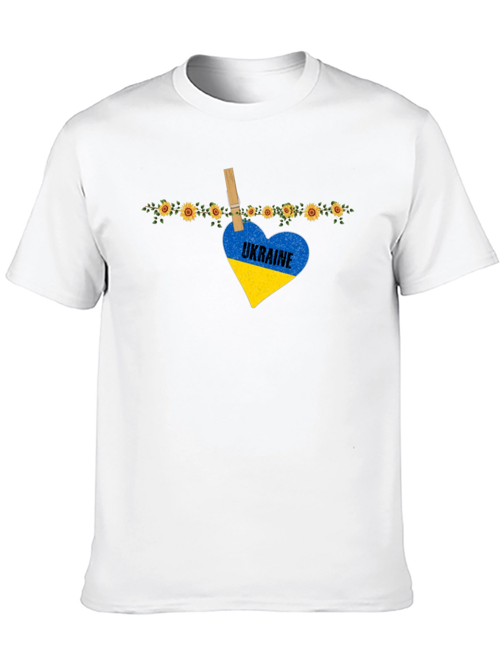 Ukraine Heart Sunflower Graphic T-Shirt