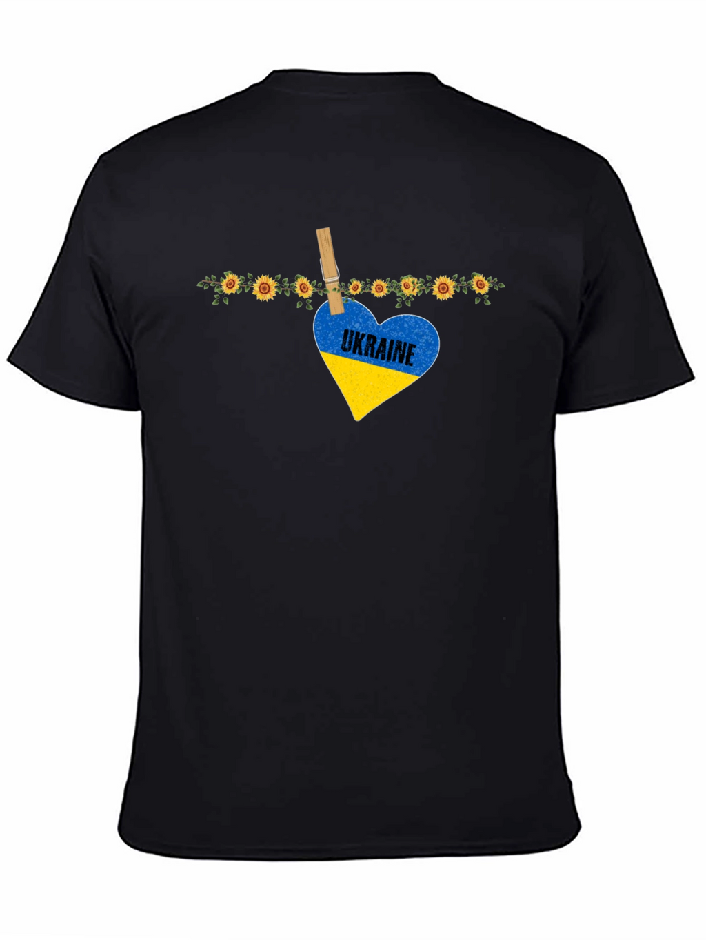 Ukraine Heart Sunflower Graphic T-Shirt