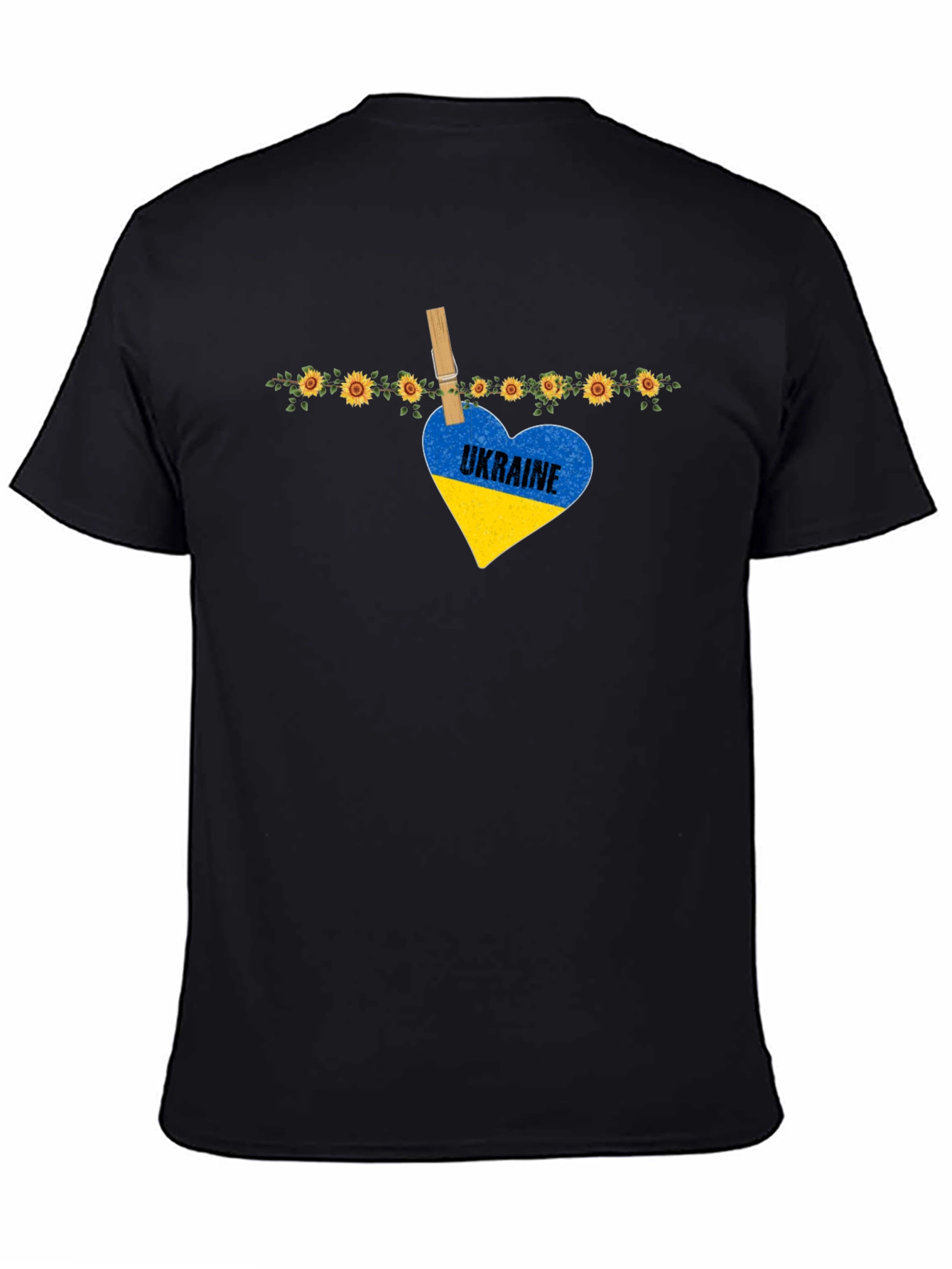 Ukraine Heart Sunflower Graphic T-Shirt