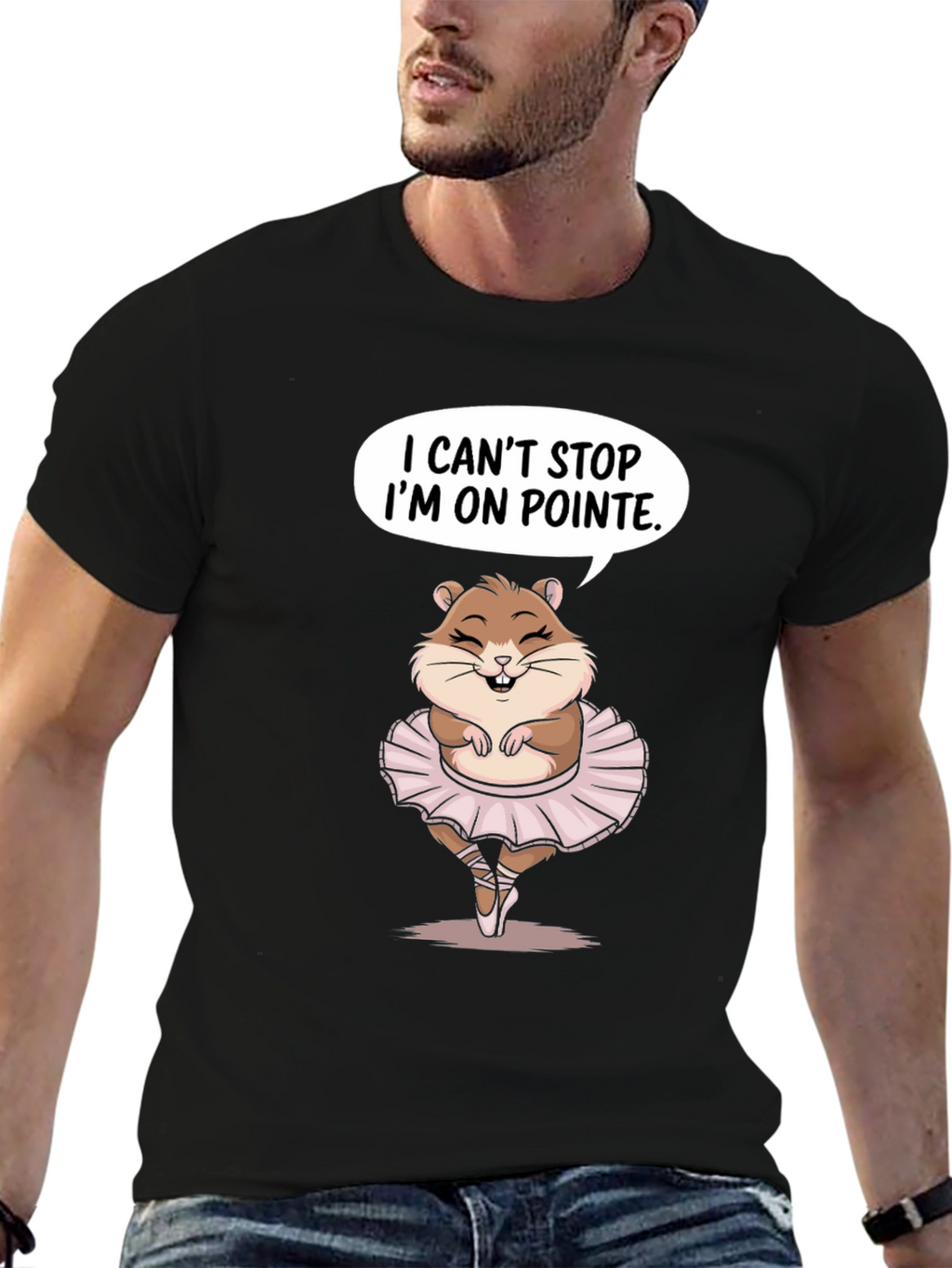 Ballet Hamster T-Shirt - I Cant Stop On Pointe