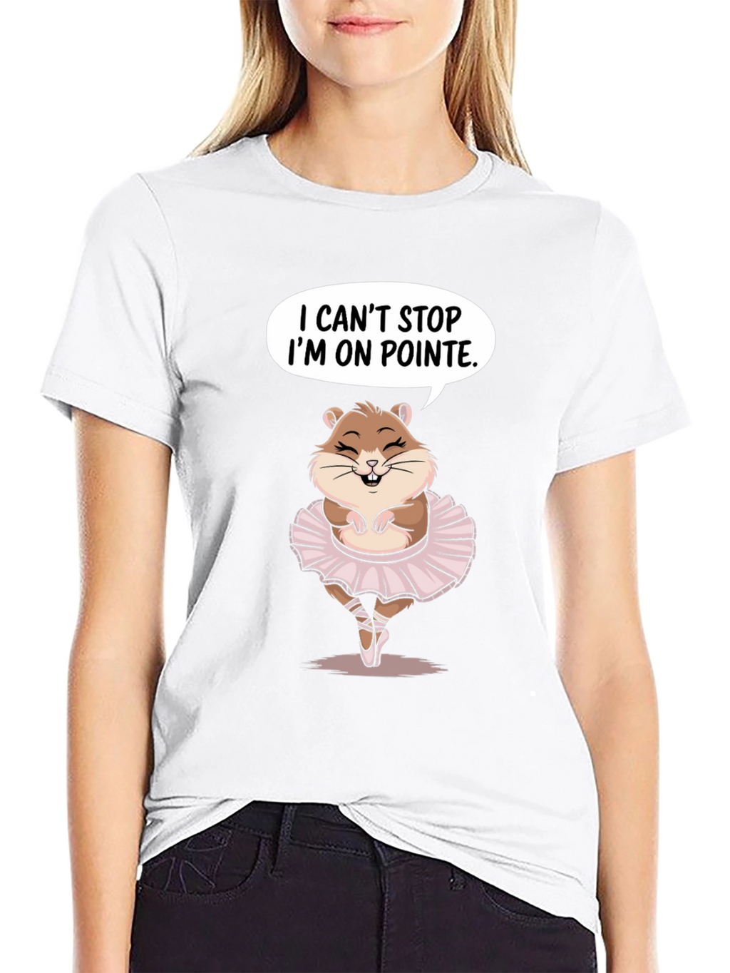 Ballet Hamster T-Shirt - I Cant Stop On Pointe