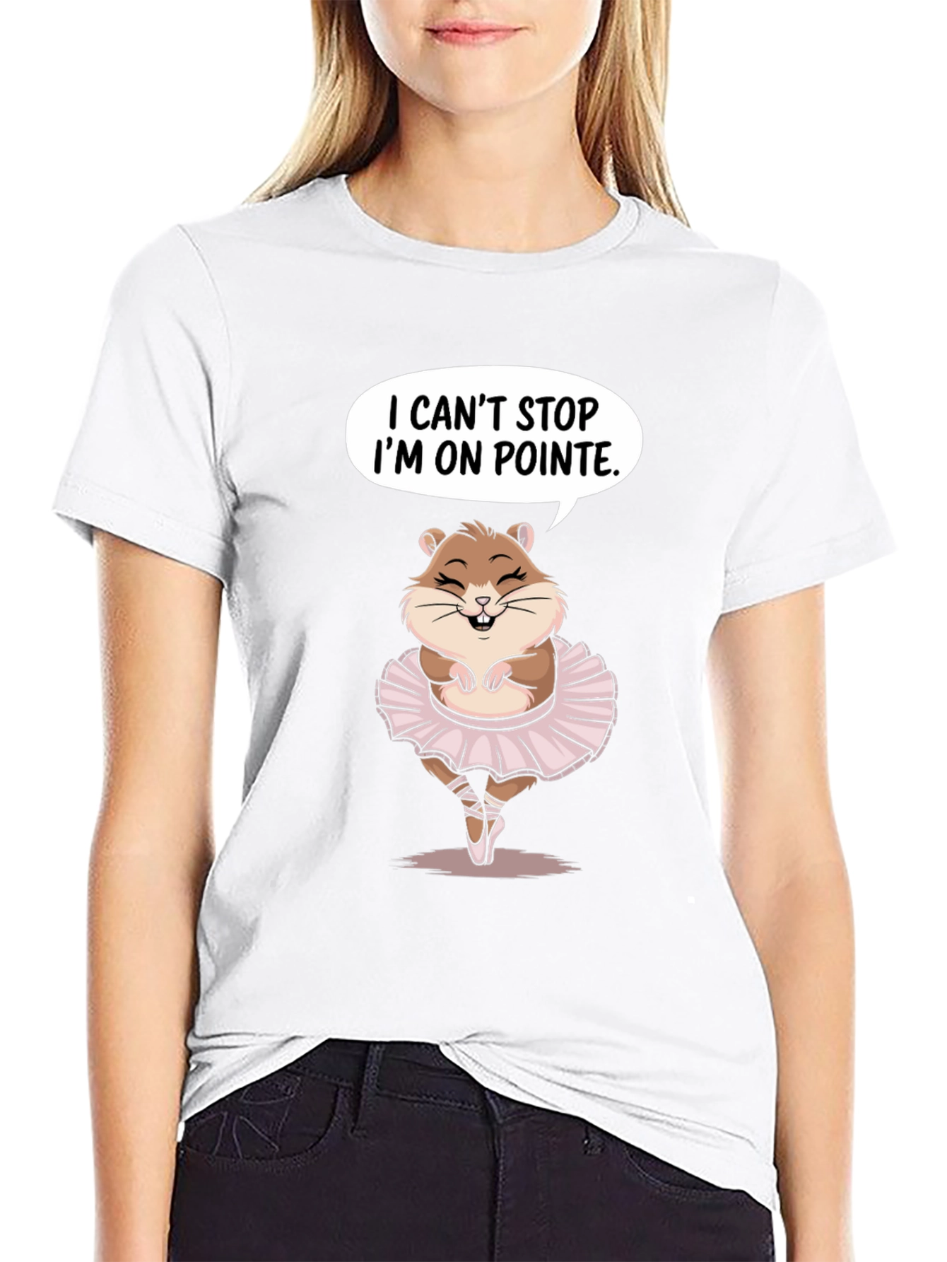 Ballet Hamster T-Shirt - I Cant Stop On Pointe
