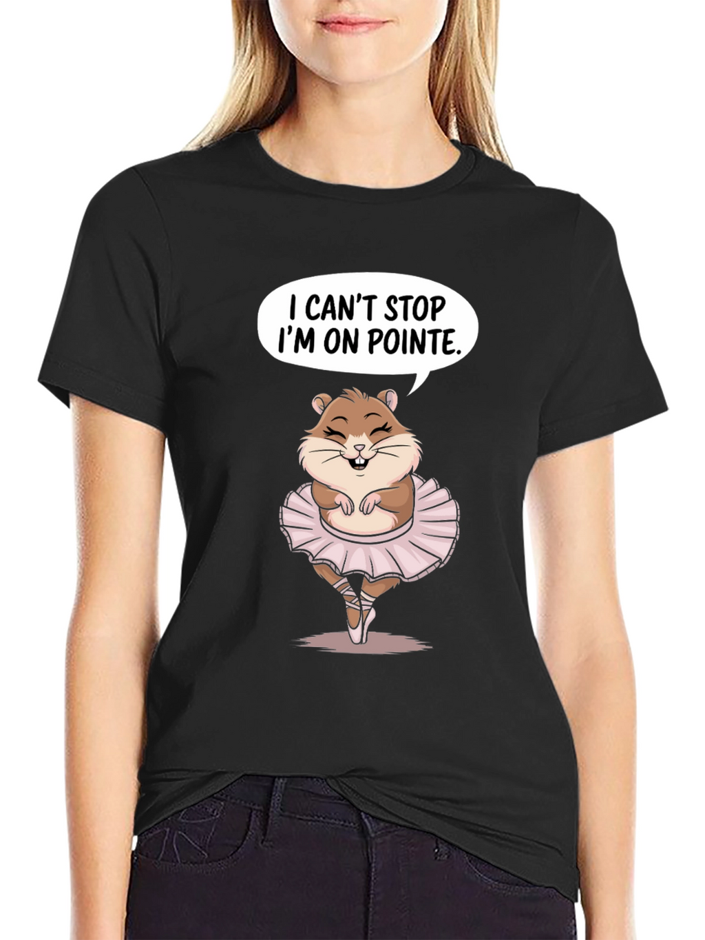 Ballet Hamster T-Shirt - I Cant Stop On Pointe
