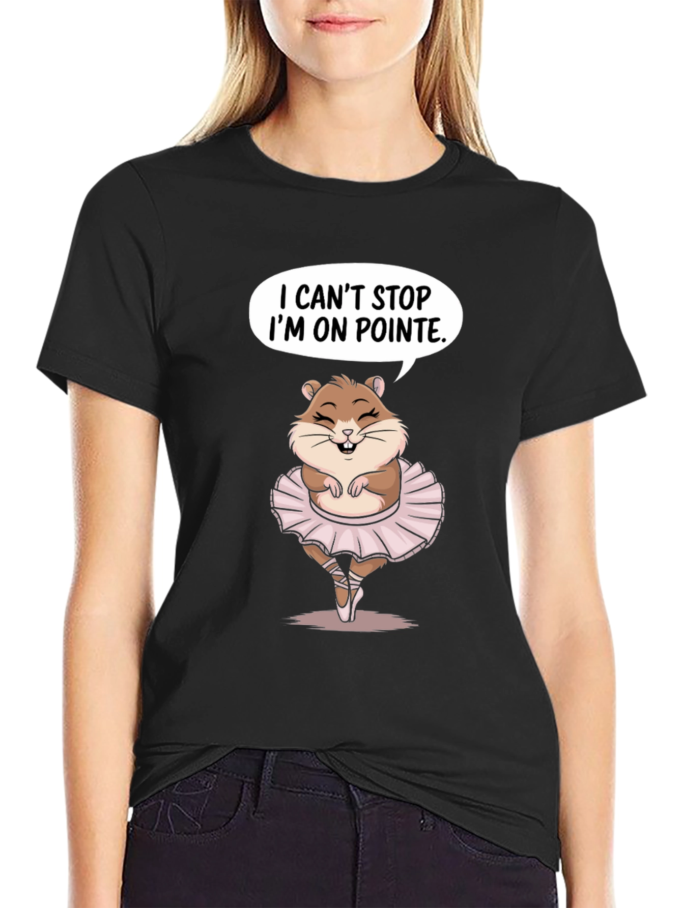 Ballet Hamster T-Shirt - I Cant Stop On Pointe
