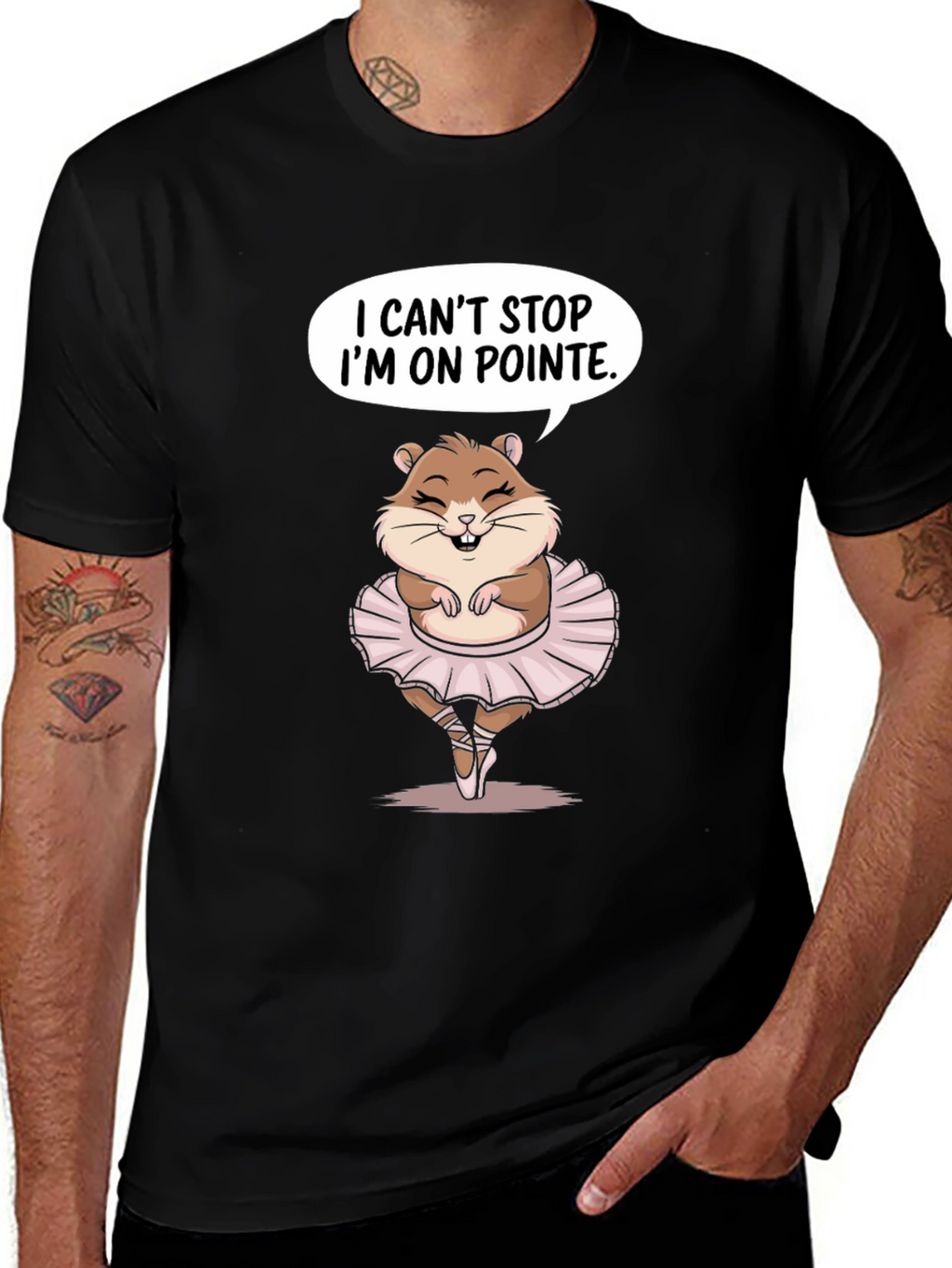 Ballet Hamster T-Shirt - I Cant Stop On Pointe