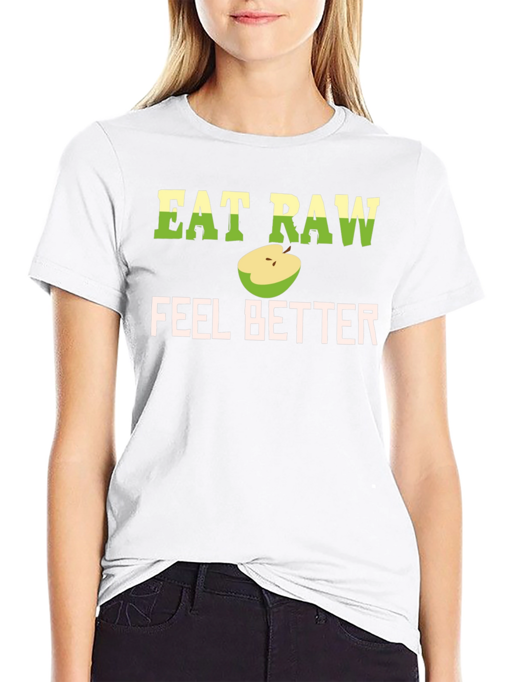 Eat Raw Feel Better T-Shirt - Black