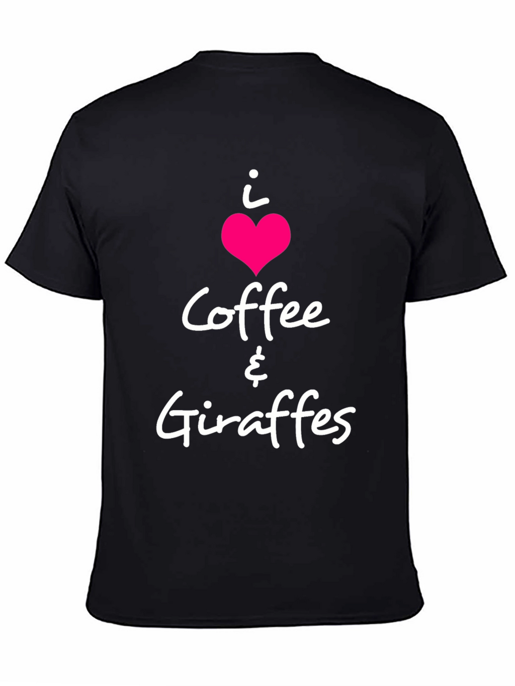 I Heart Coffee & Giraffes Black T-Shirt
