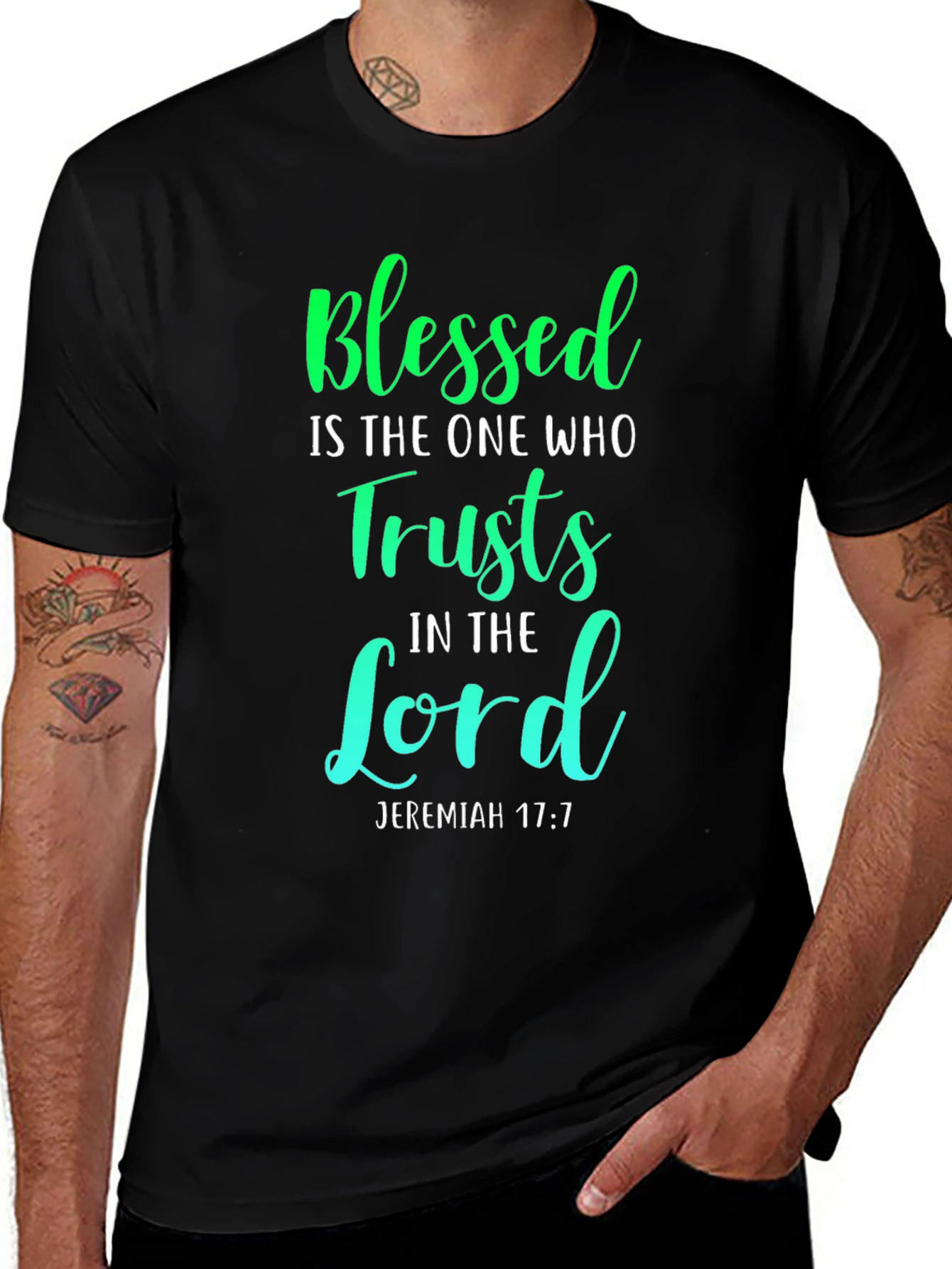 Blessed Jeremiah 17:7 T-Shirt - Trust in the Lord