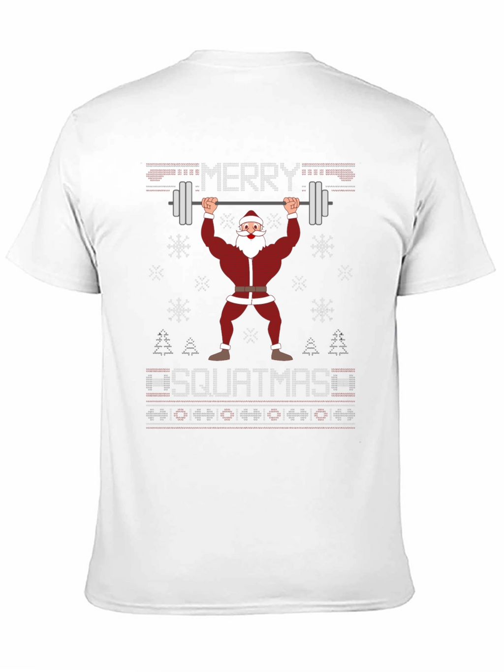 Merry Squatmas Santa Lifting Barbell T-Shirt