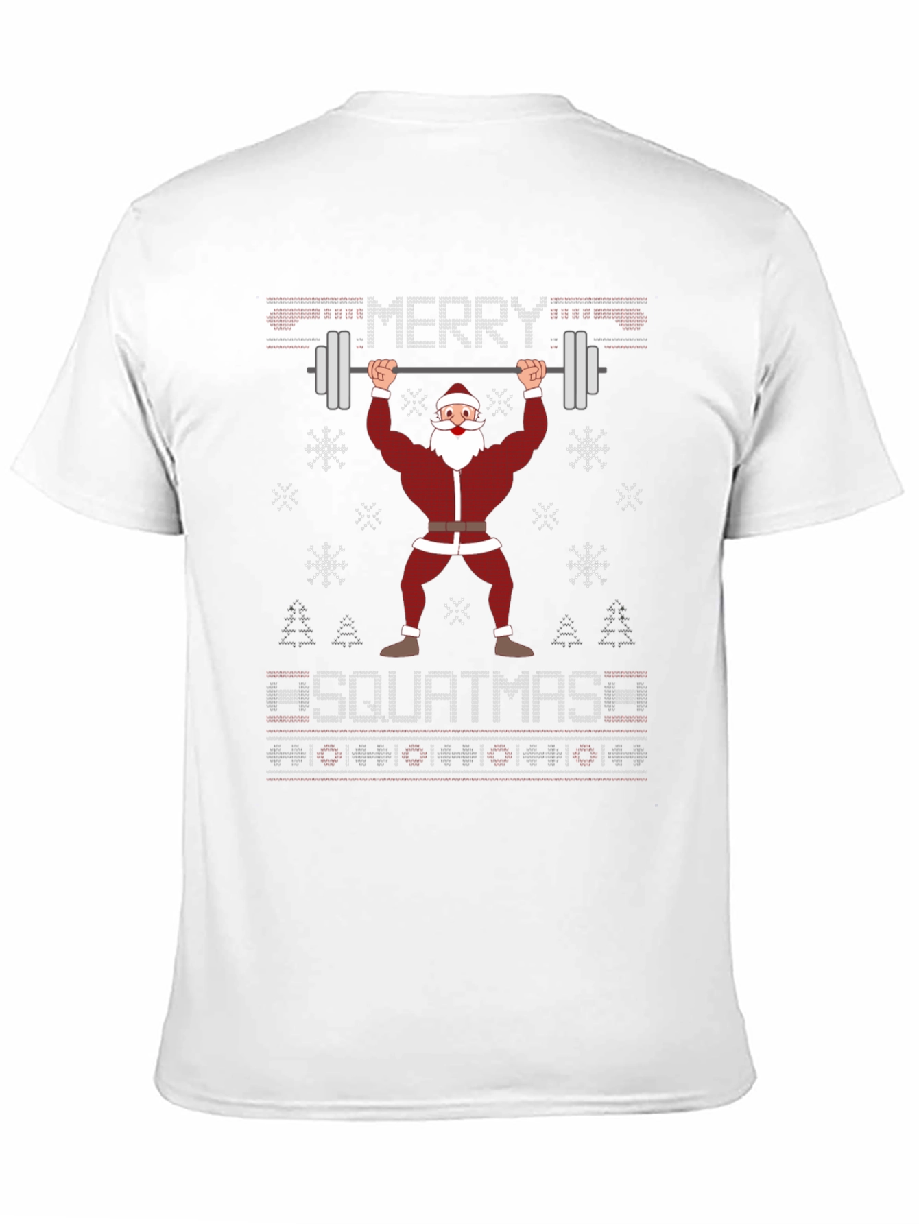 Merry Squatmas Santa Lifting Barbell T-Shirt