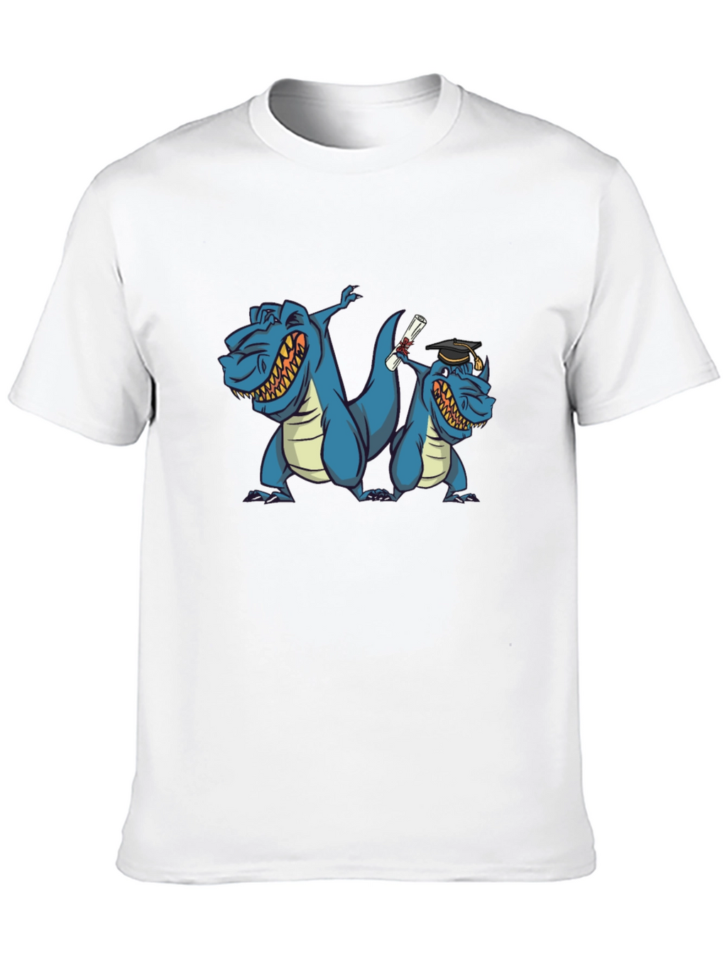 Funny Dinosaur Graduation Black T-Shirt