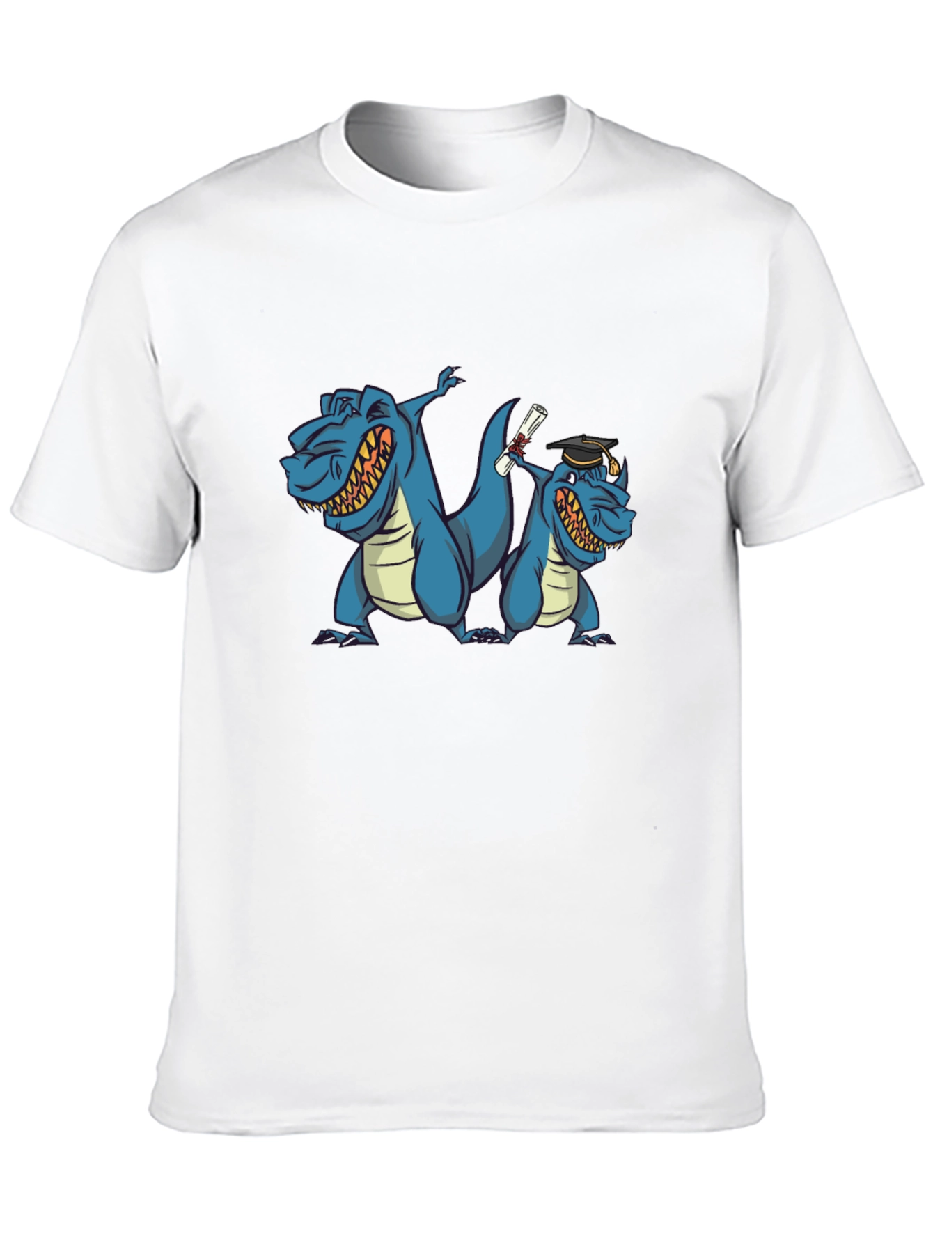Funny Dinosaur Graduation Black T-Shirt