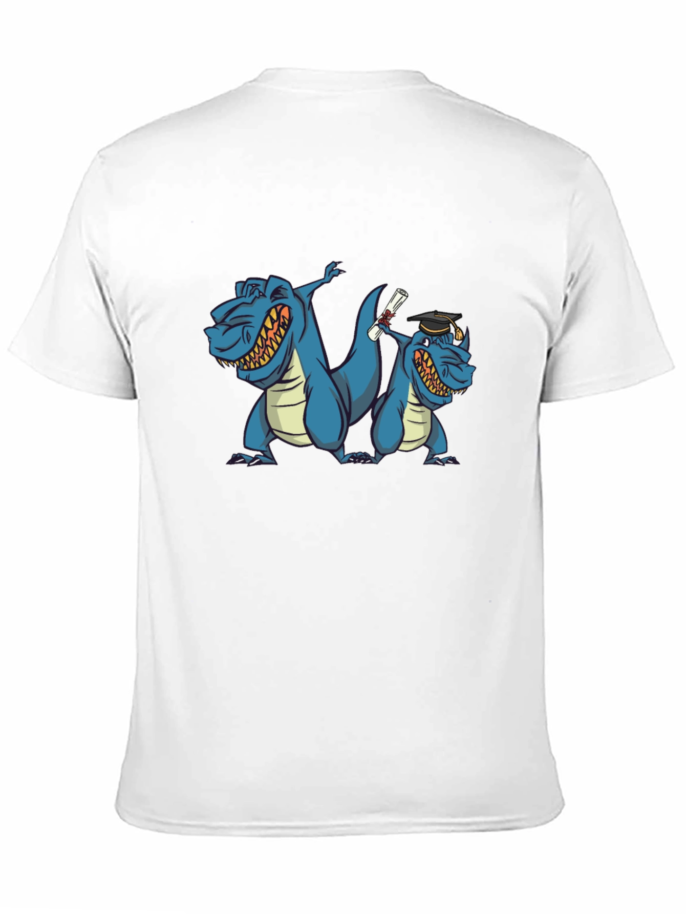 Funny Dinosaur Graduation Black T-Shirt