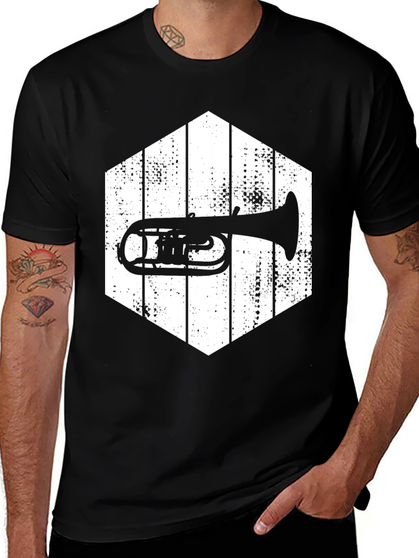 Vintage Trombone T-Shirt - Music Lover Tee