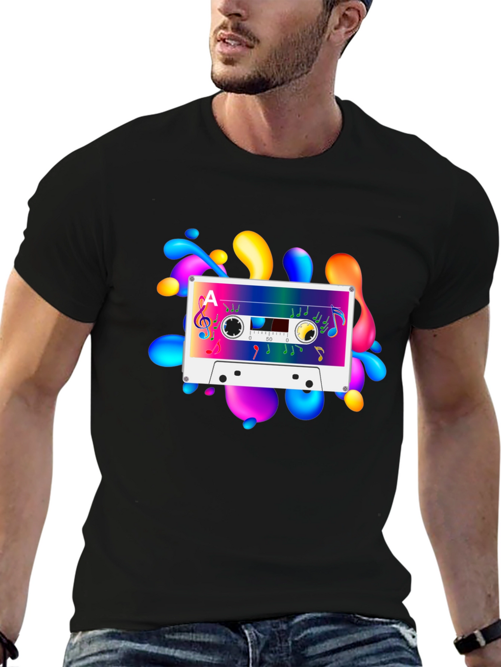 Retro Cassette Tape Graphic T-Shirt