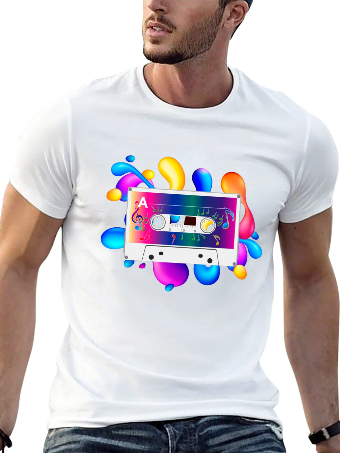Retro Cassette Tape Graphic T-Shirt