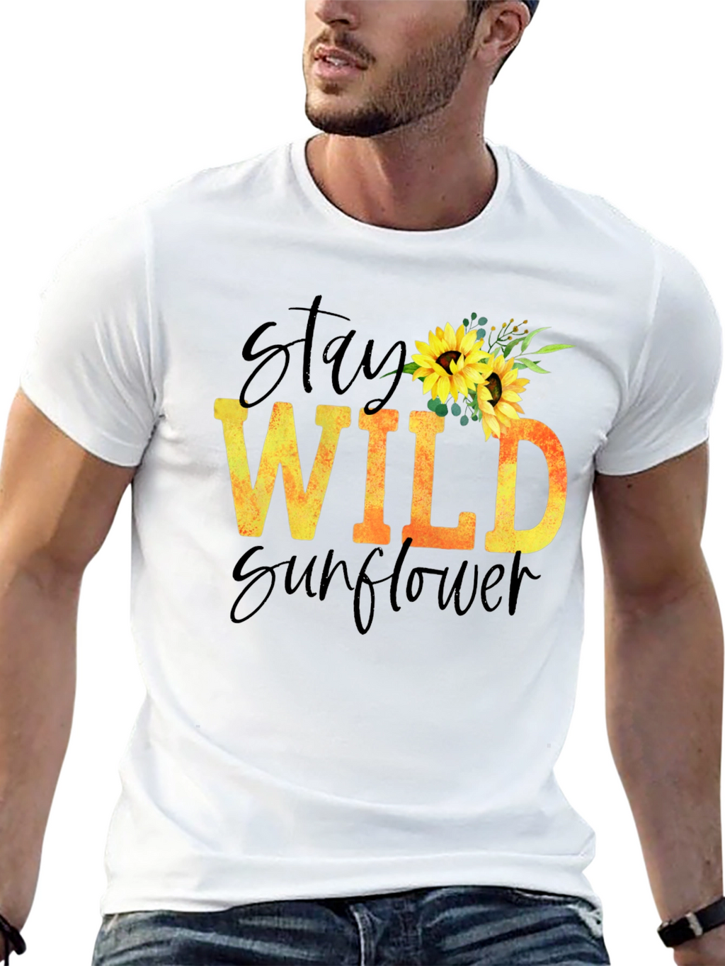 Stay Wild Sunflower Graphic T-Shirt
