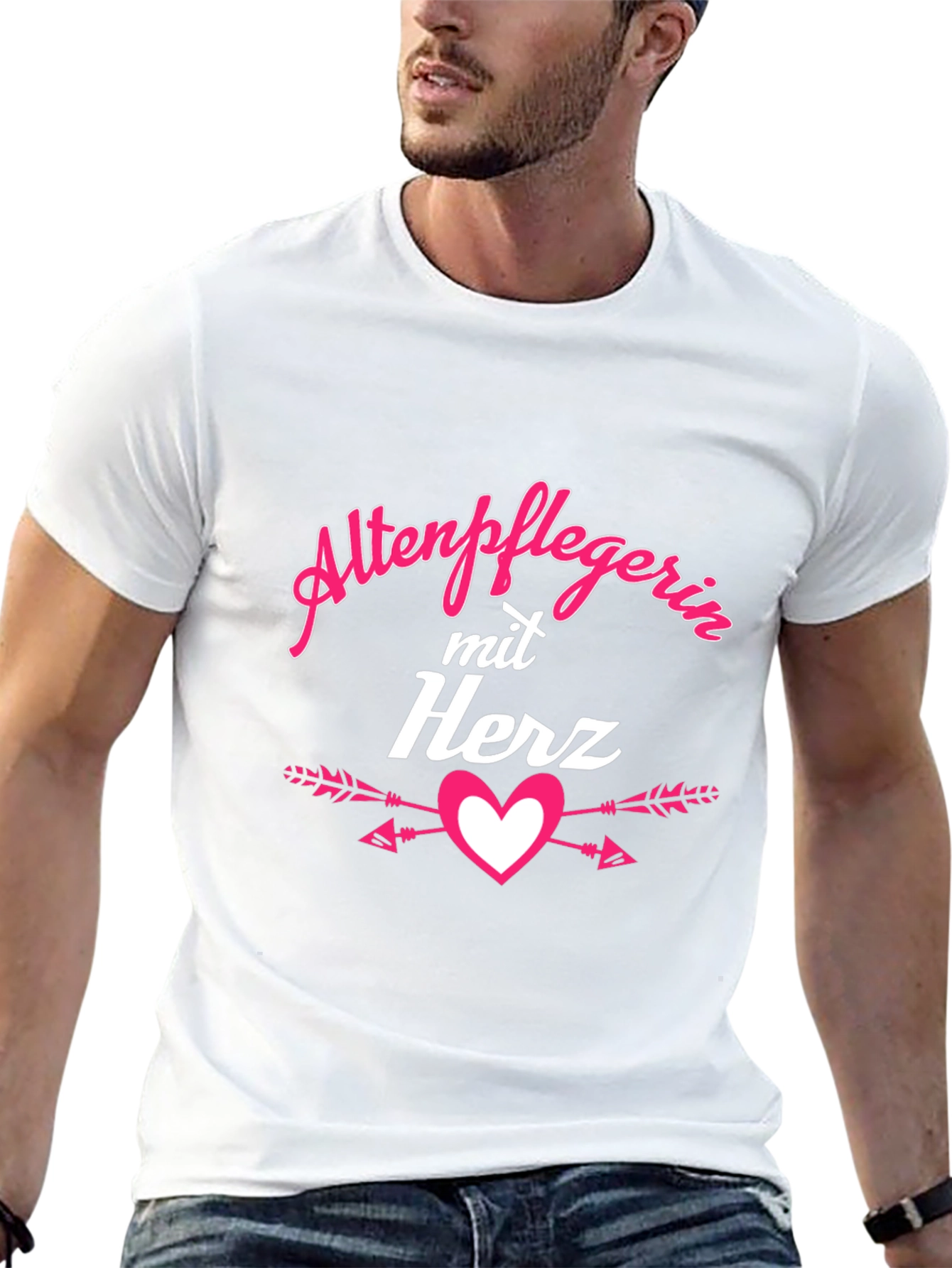 Altenpflegerin mit Herz Black T-Shirt
