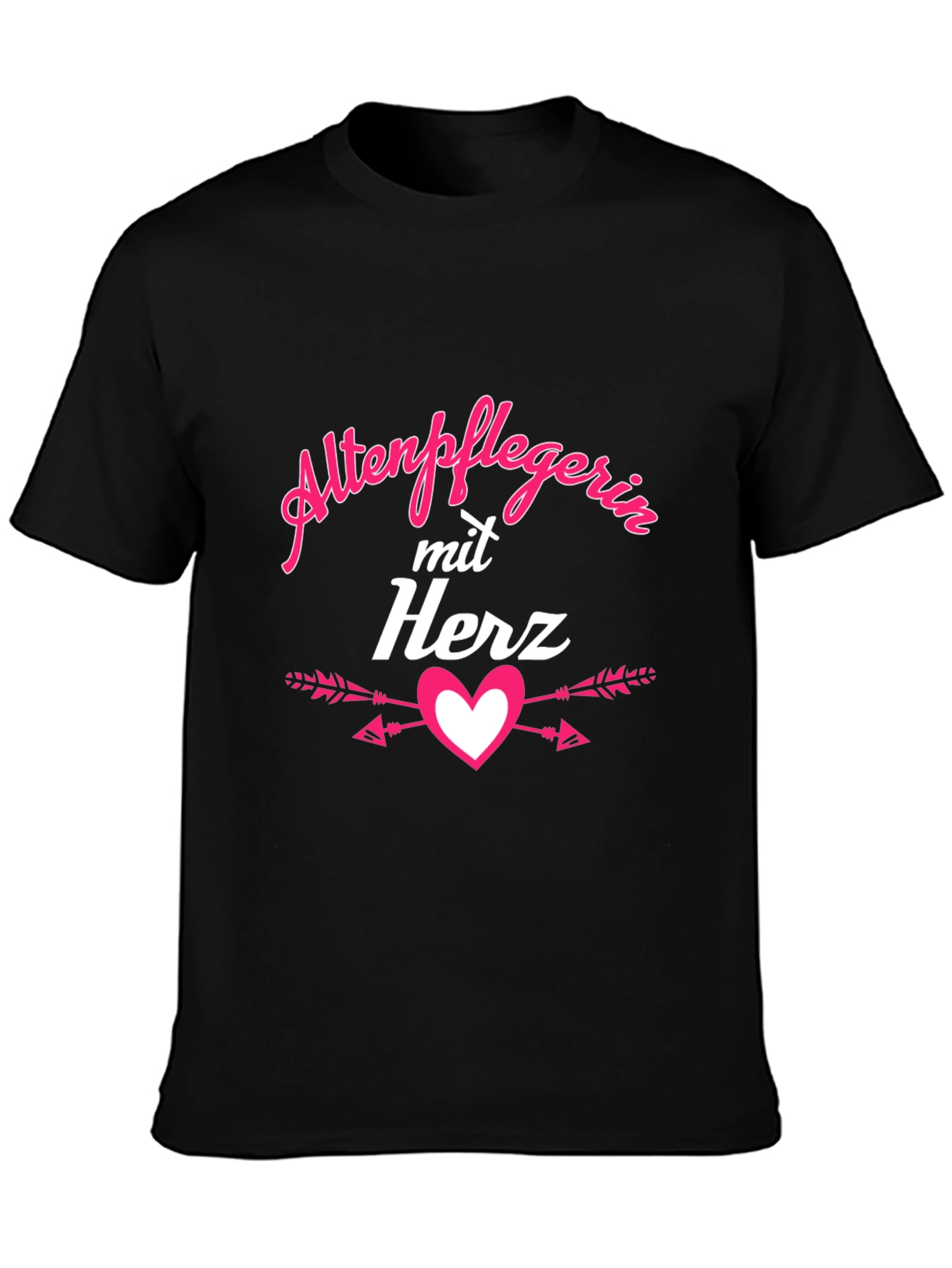 Altenpflegerin mit Herz Black T-Shirt