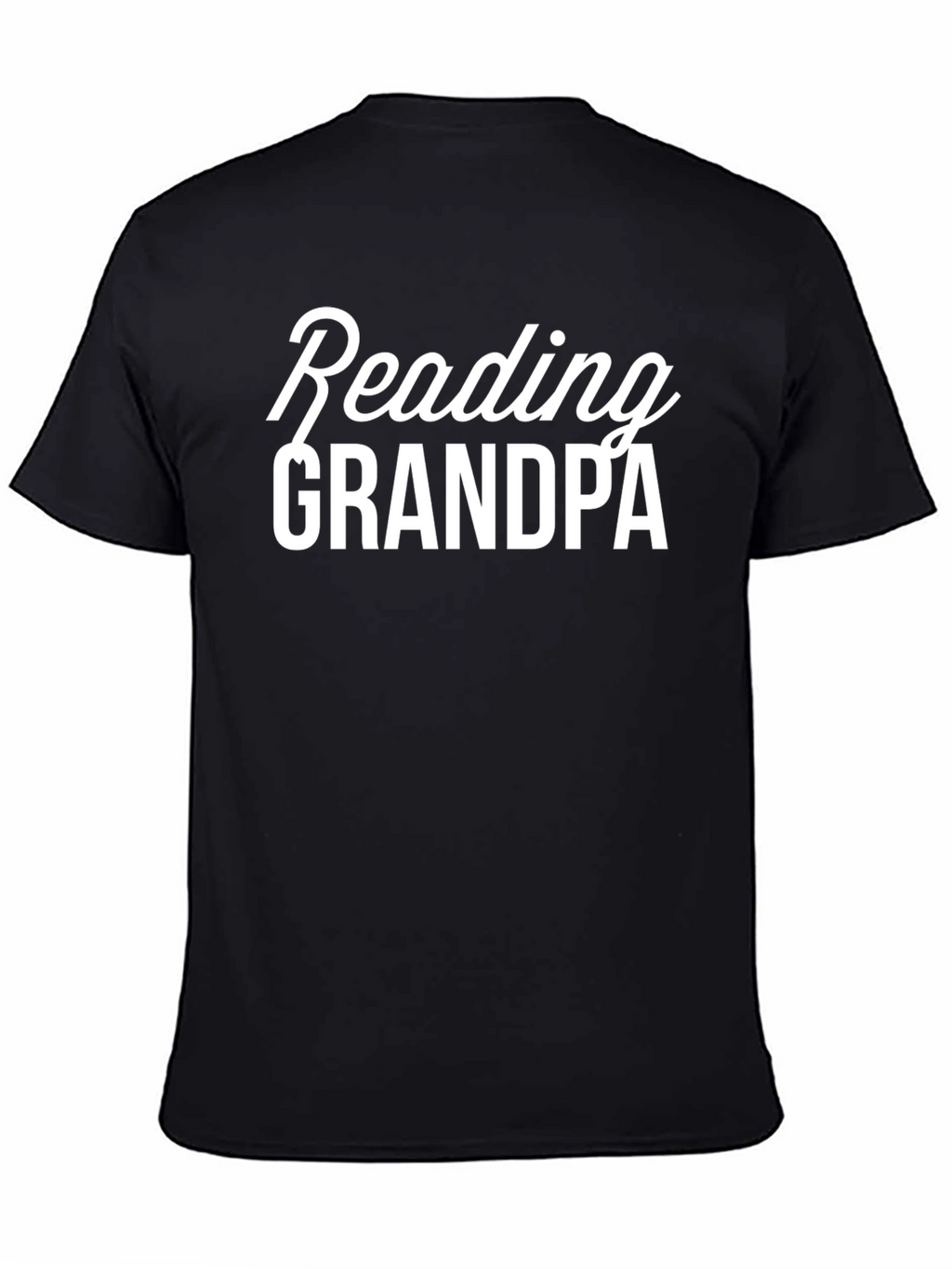 Reading Grandpa Black T-Shirt