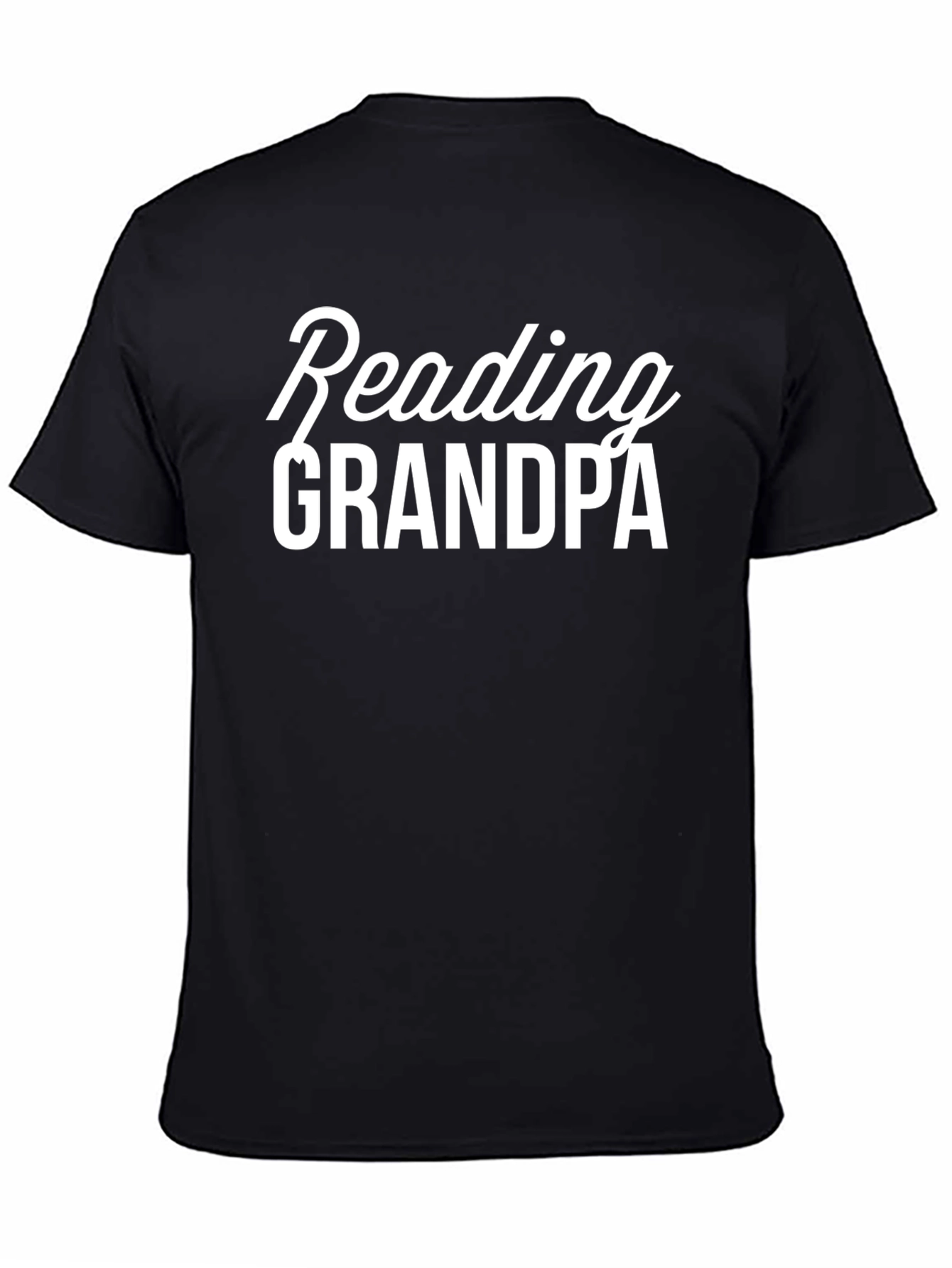 Reading Grandpa Black T-Shirt