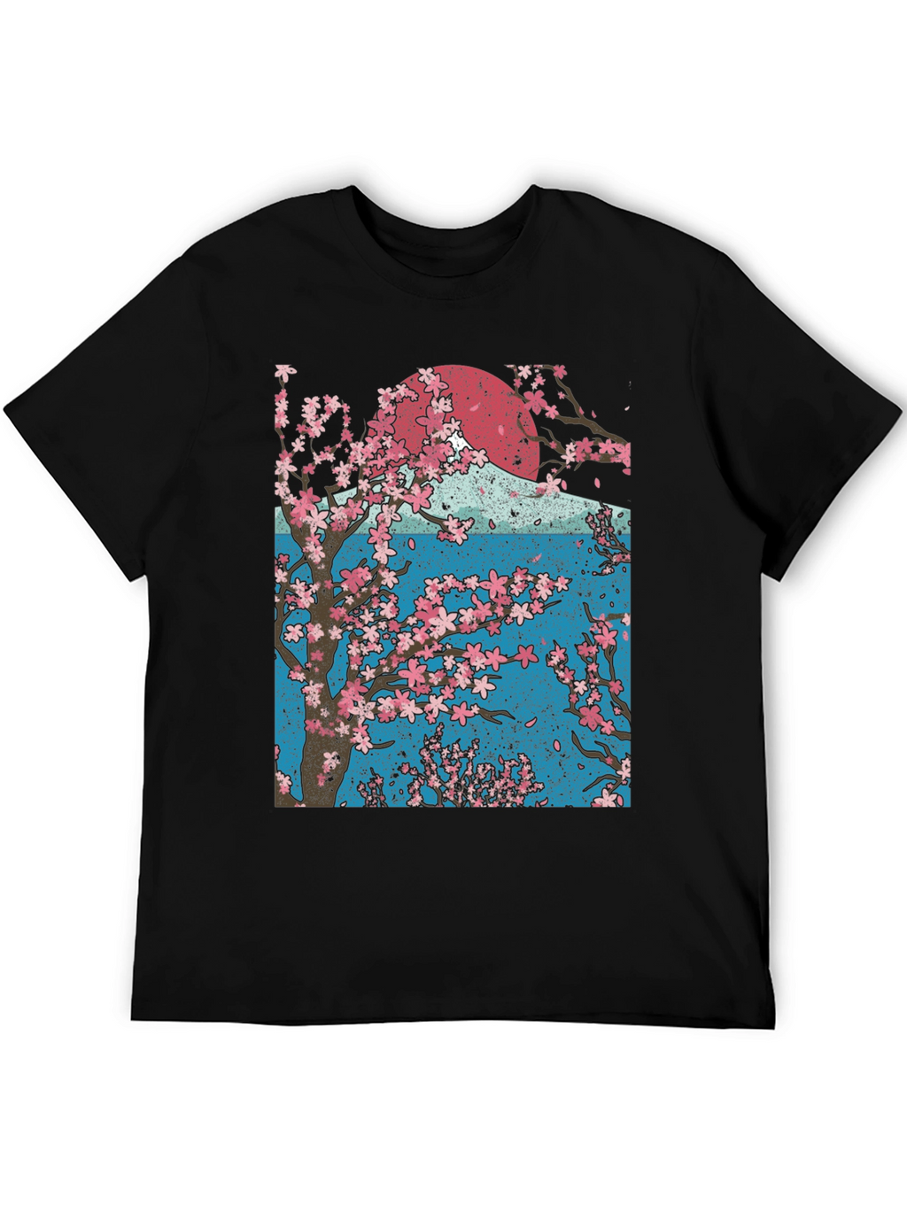 Cherry Blossom Tree Graphic Tee - Black