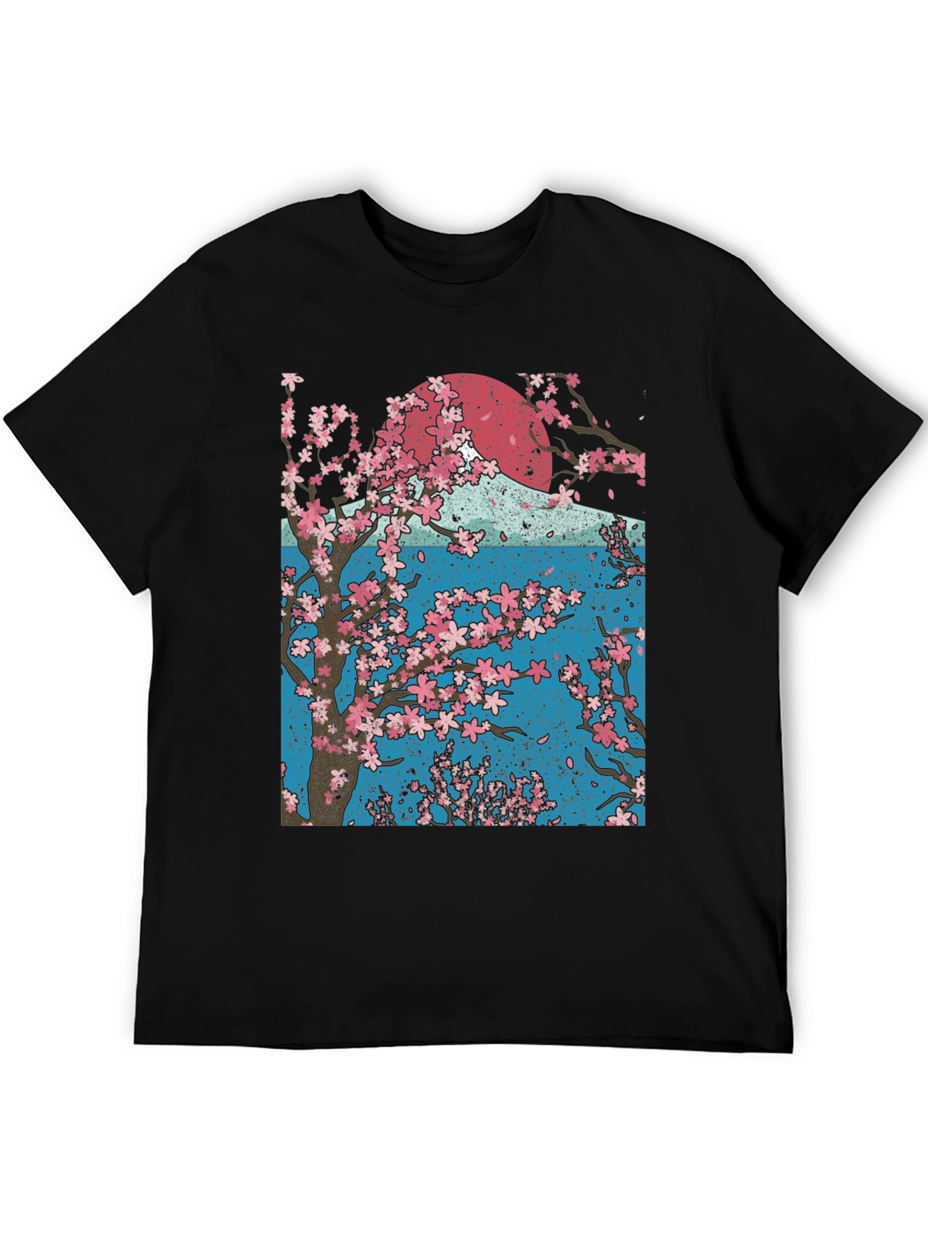 Cherry Blossom Tree Graphic Tee - Black