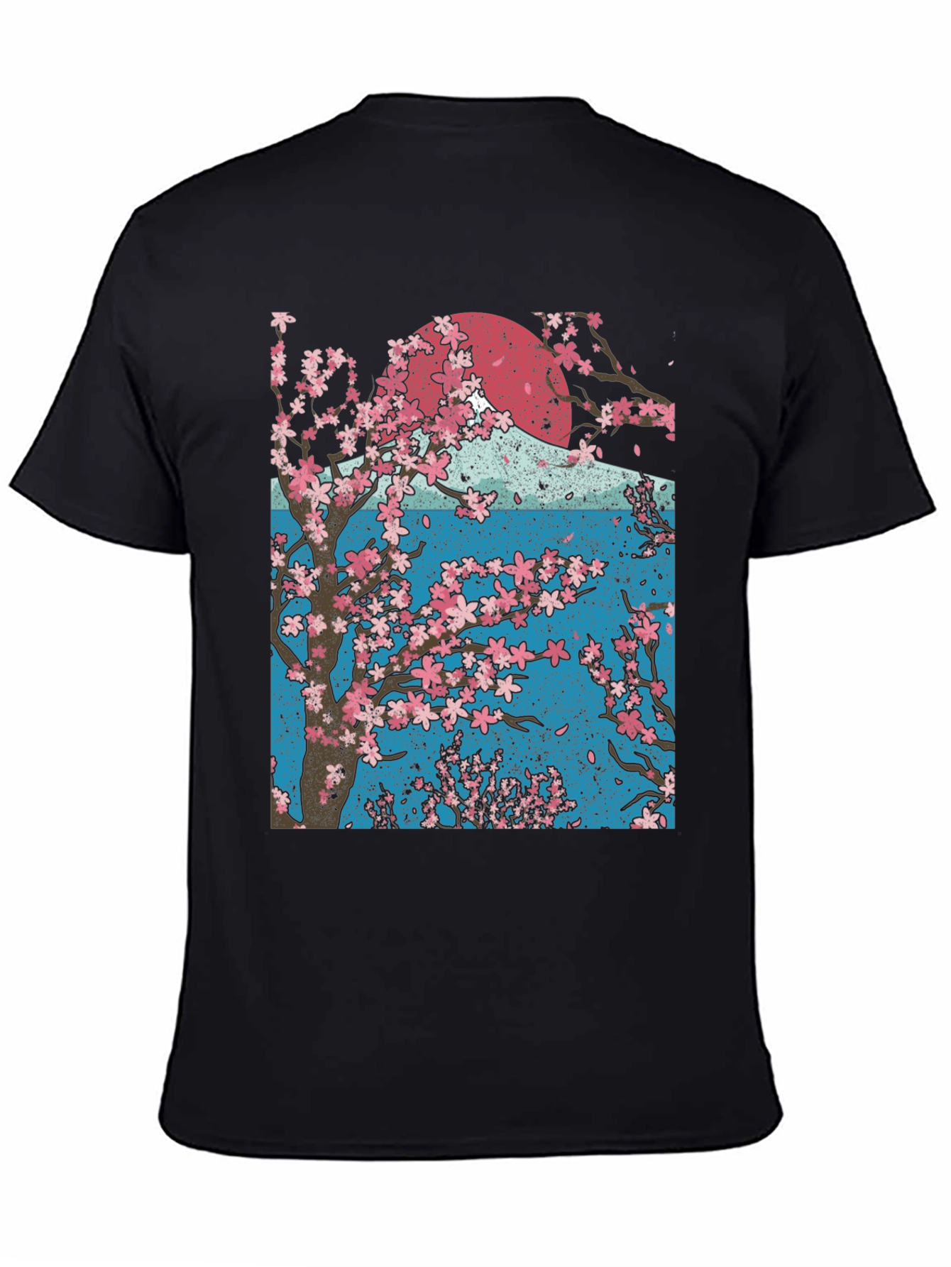 Cherry Blossom Tree Graphic Tee - Black