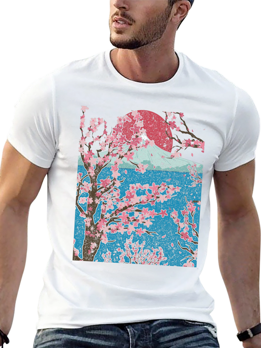 Cherry Blossom Tree Graphic Tee - Black