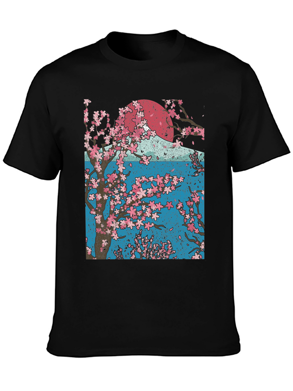 Cherry Blossom Tree Graphic Tee - Black